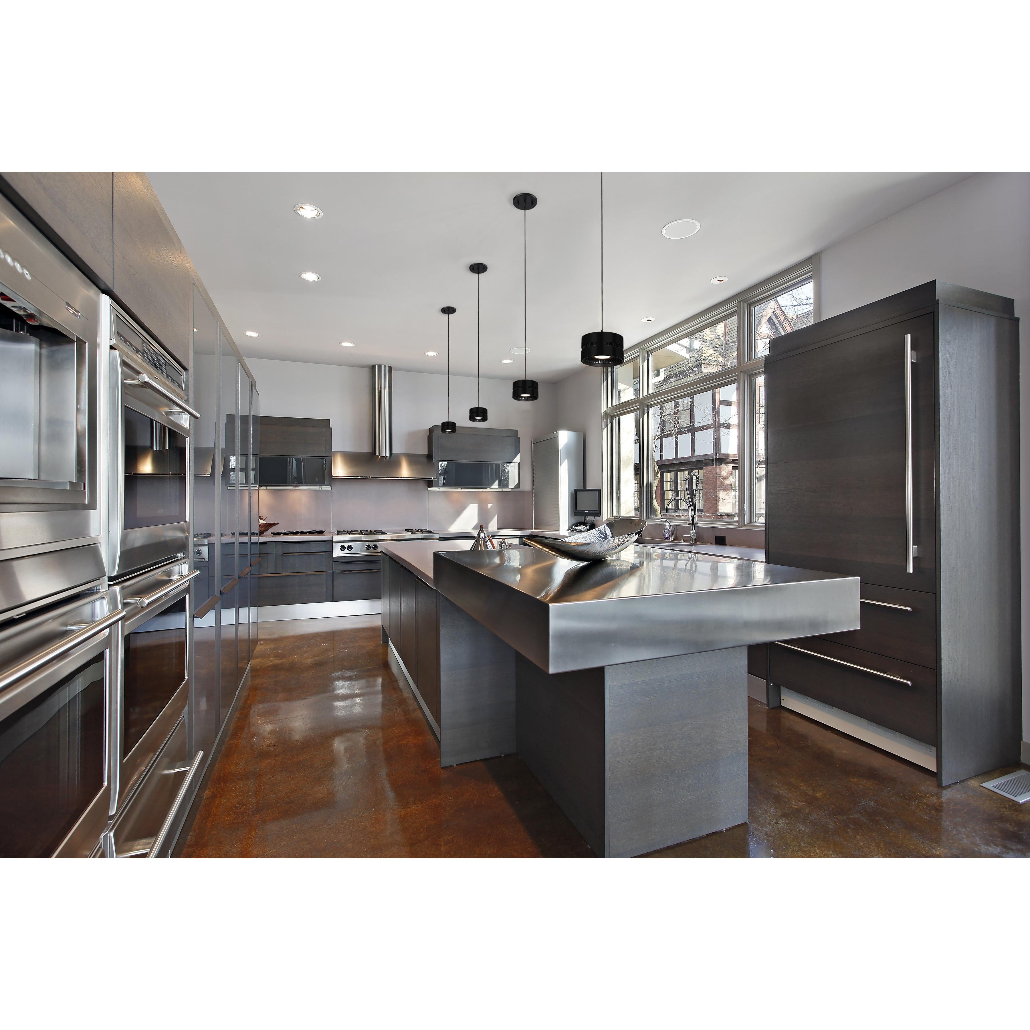 Oxford 5-in Black LED Pendant