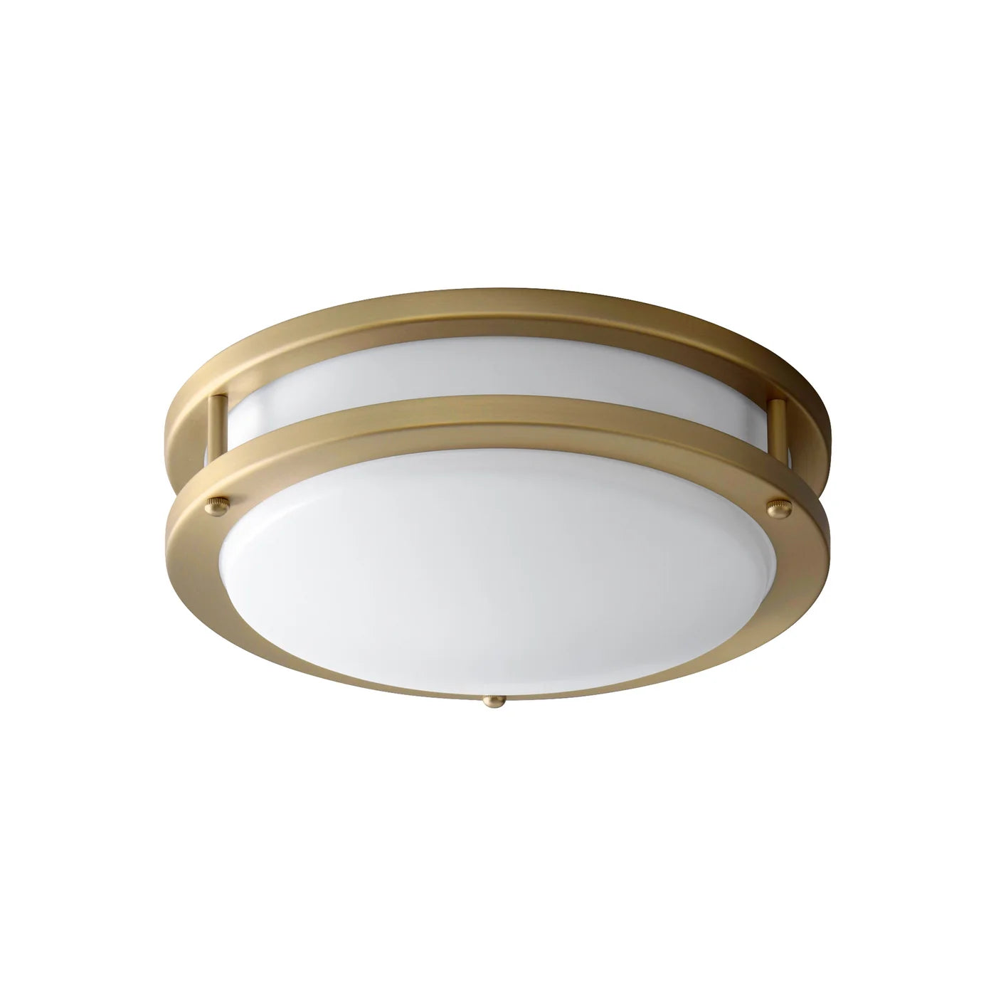 Oxygen Oracle 3-618-40 Flush LED Ceiling Mount Light, ADA Compliant, Damp Rated - Aged Brass