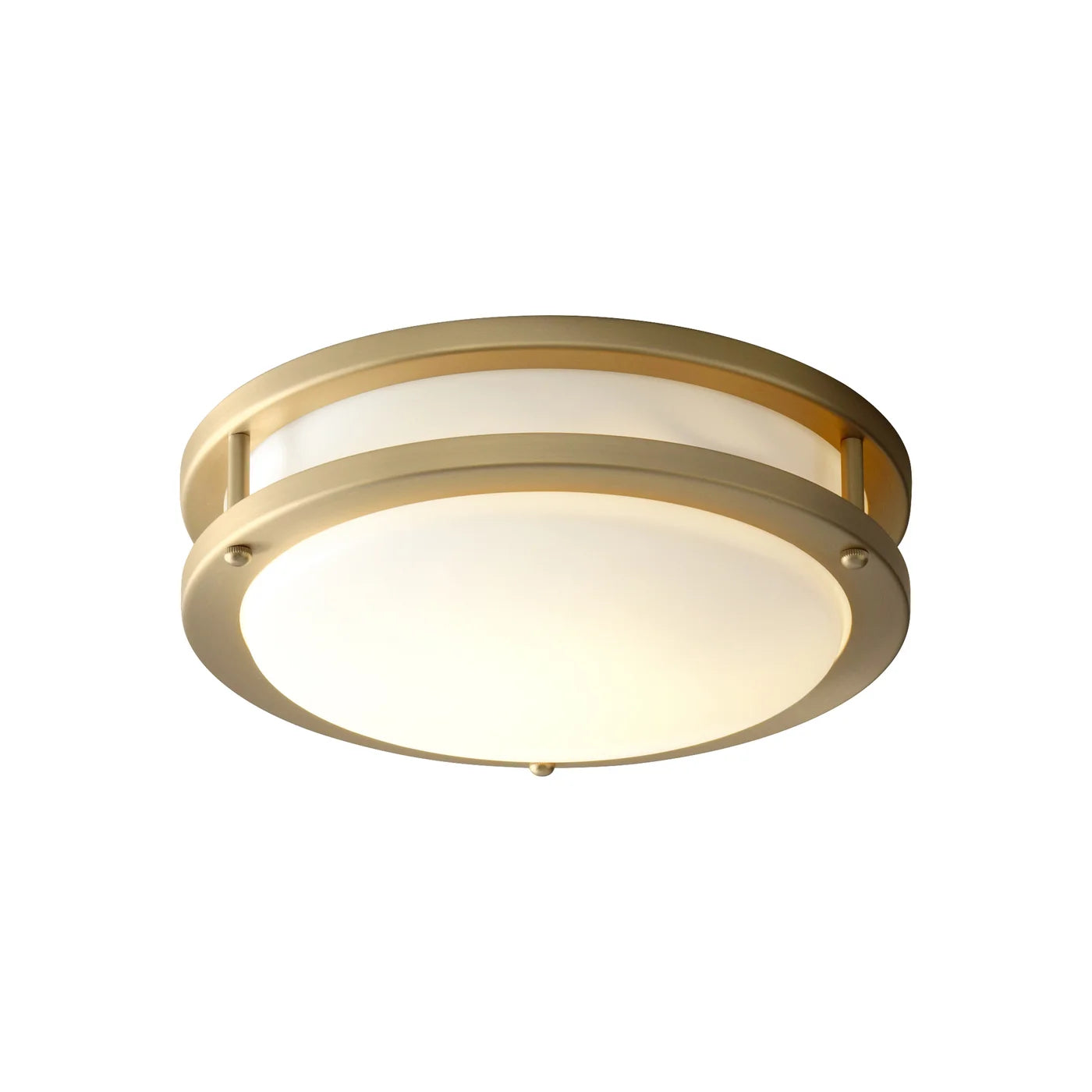 Oxygen Oracle 3-618-40 Flush LED Ceiling Mount Light, ADA Compliant, Damp Rated - Aged Brass