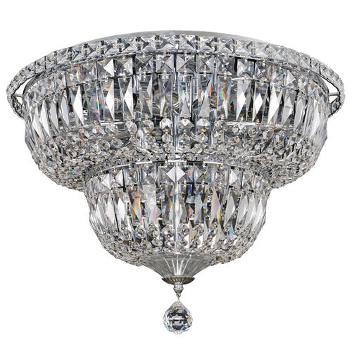 Betti 12 Light Flush Mount - Chrome by Allegri Crystal