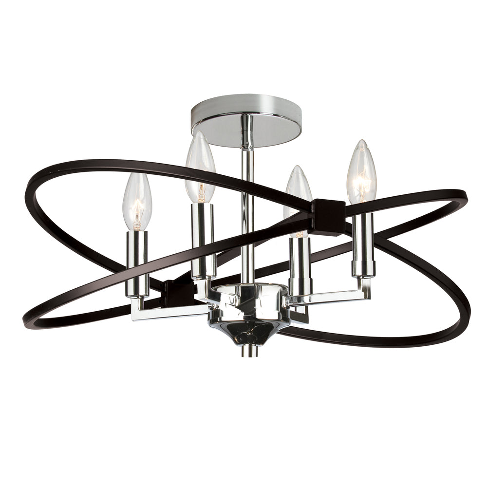 Dainolite PALOMA PAL-184SF-PC-MB Semi Flush Mt Transitional - Polished Chrome