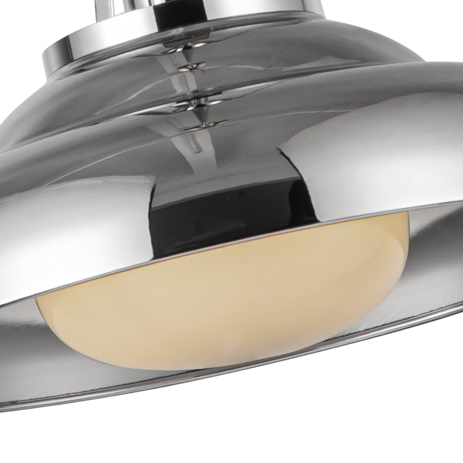 Palmetto 14-in Polished Nickel/Glossy Opal 1 Light Pendant