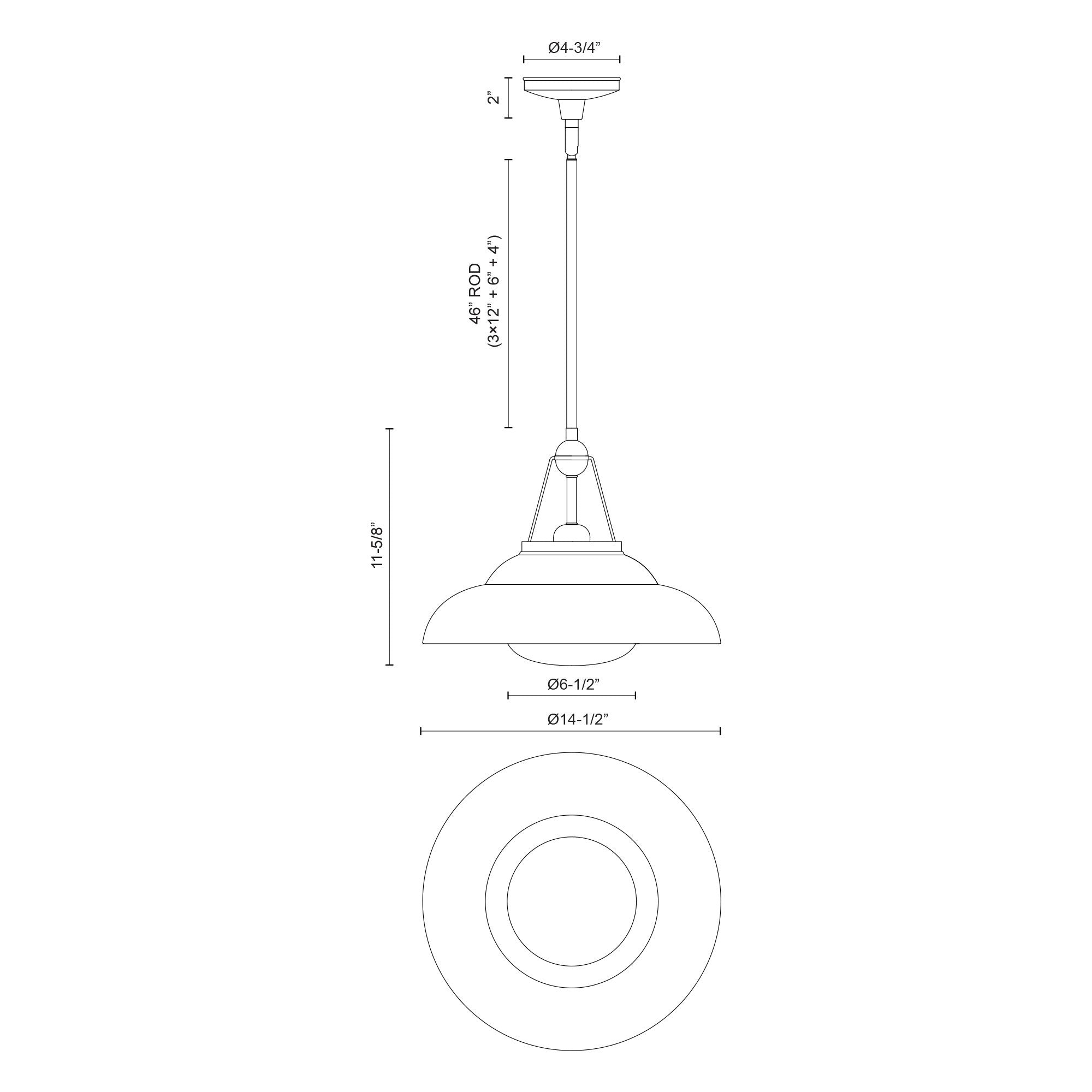 Palmetto 14-in Polished Nickel/Glossy Opal 1 Light Pendant