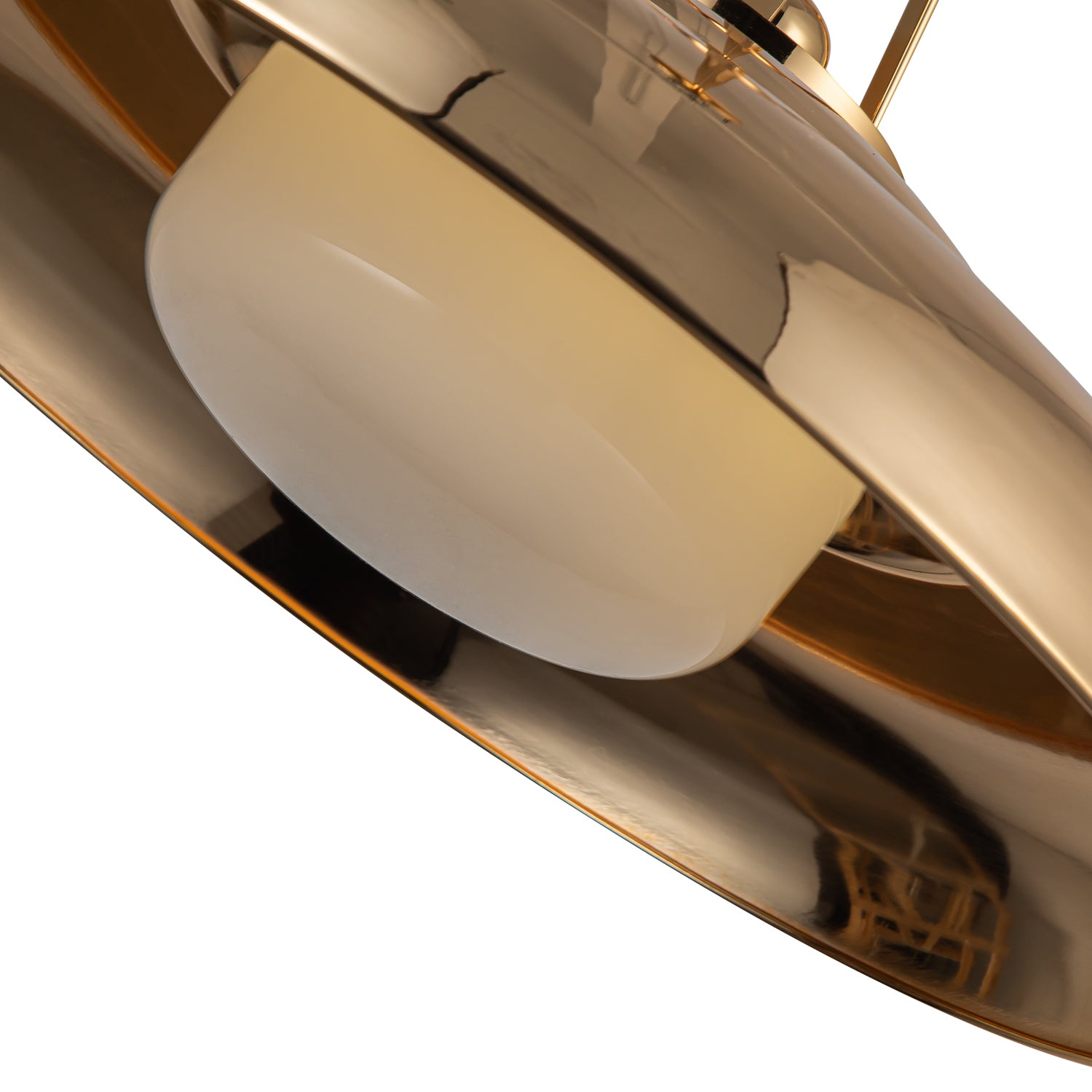 Palmetto 20-in Polished Brass/Glossy Opal 1 Light Pendant