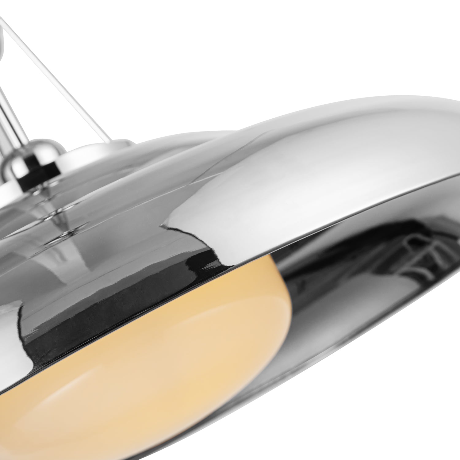 Palmetto 20-in Polished Nickel/Glossy Opal 1 Light Pendant