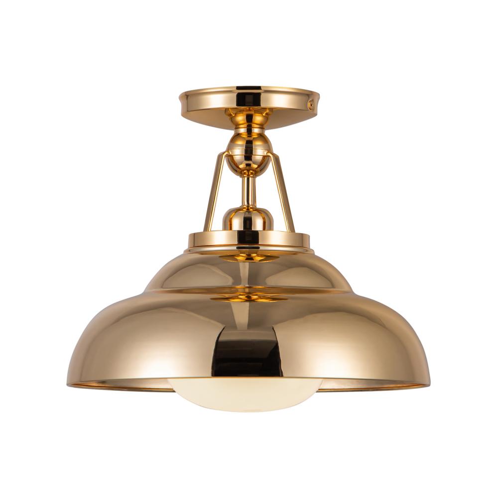 Alora Lighting PALMETTO SF344012PBGO Semi Flush Mt - Polished Brass