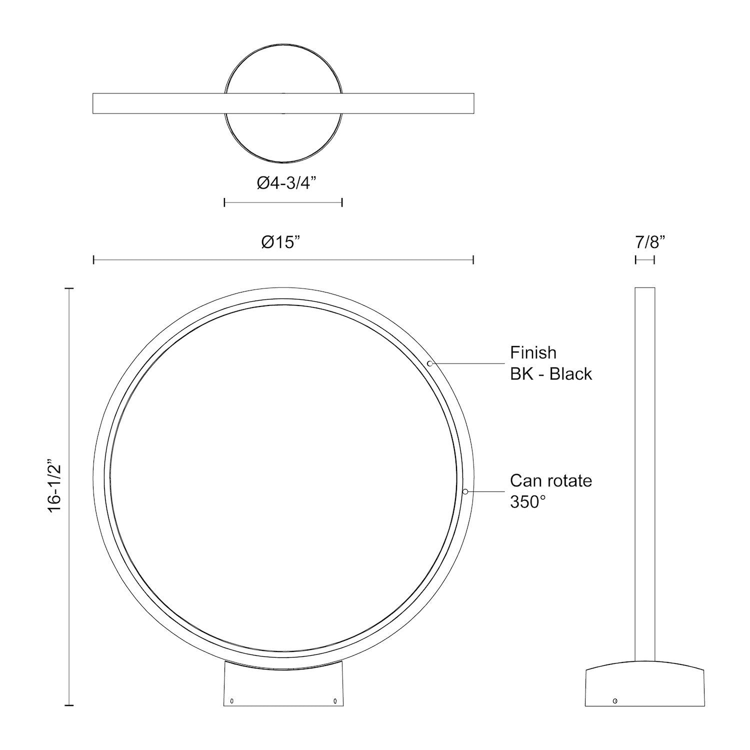Parc 16-in Black LED Exterior Low Voltage Landscape