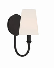 Crystorama Payton PAY-921-BF – 5.5 Inch – 1 Light – Sconce – Black Forged – Damp Rated