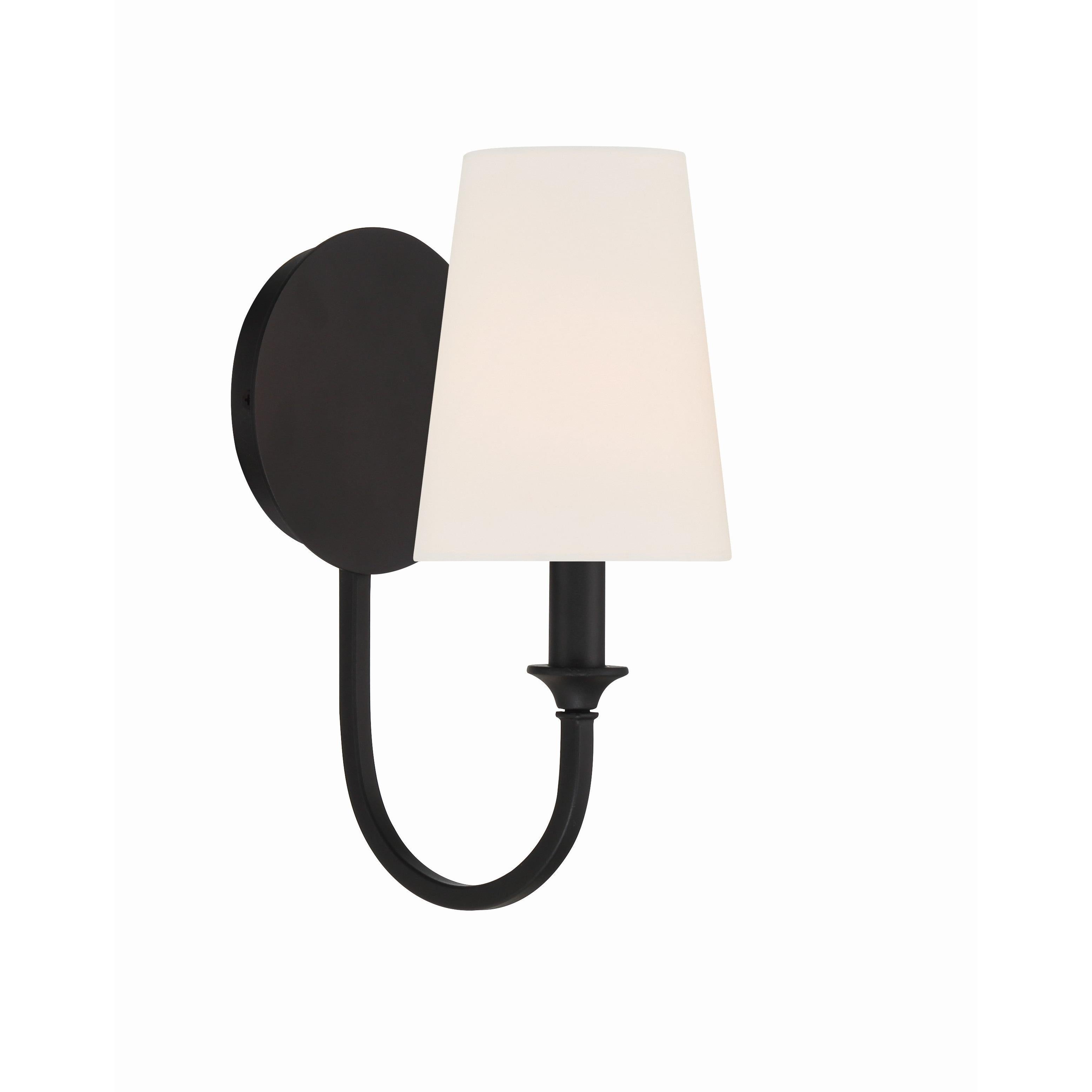 Crystorama Payton PAY-921-BF – 5.5 Inch – 1 Light – Sconce – Black Forged – Damp Rated