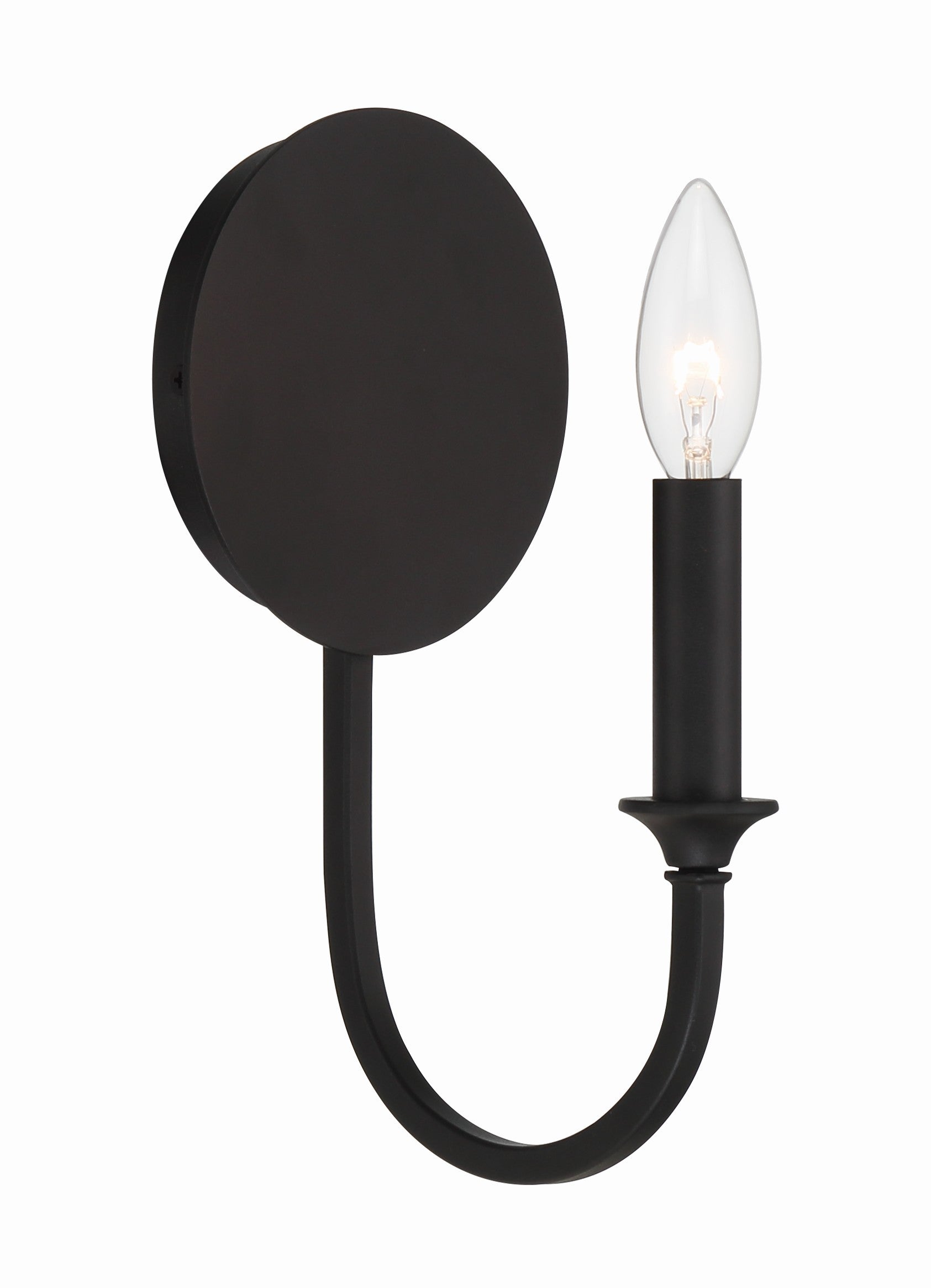 Crystorama Payton PAY-921-BF – 5.5 Inch – 1 Light – Sconce – Black Forged – Damp Rated