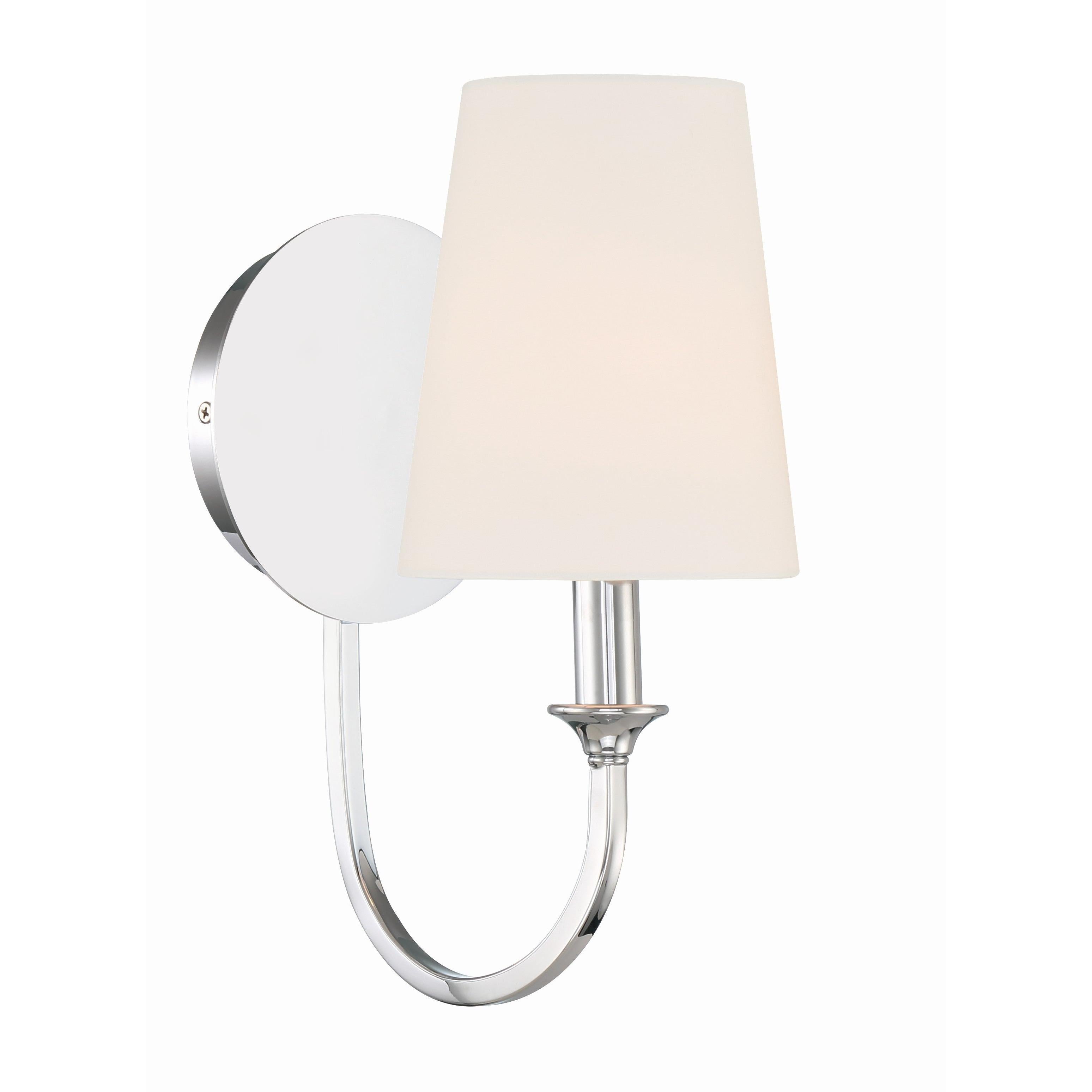 Crystorama Payton PAY-921-CH – 5.5 Inch – 1 Light – Sconce – Polished Chrome – Damp Rated
