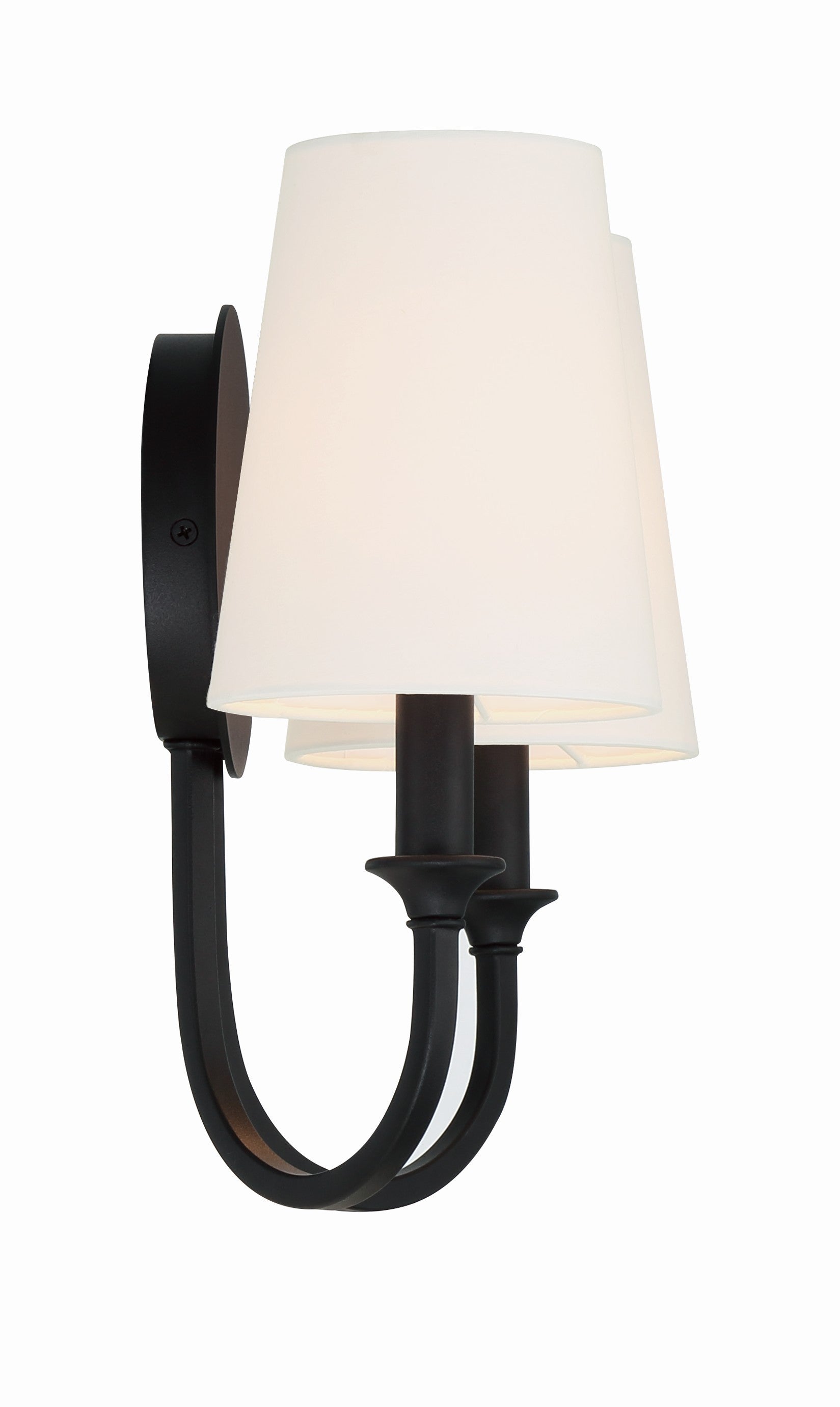 Crystorama Payton PAY-922-BF – 13.5 Inch – 2 Light – Sconce – Black Forged – Damp Rated