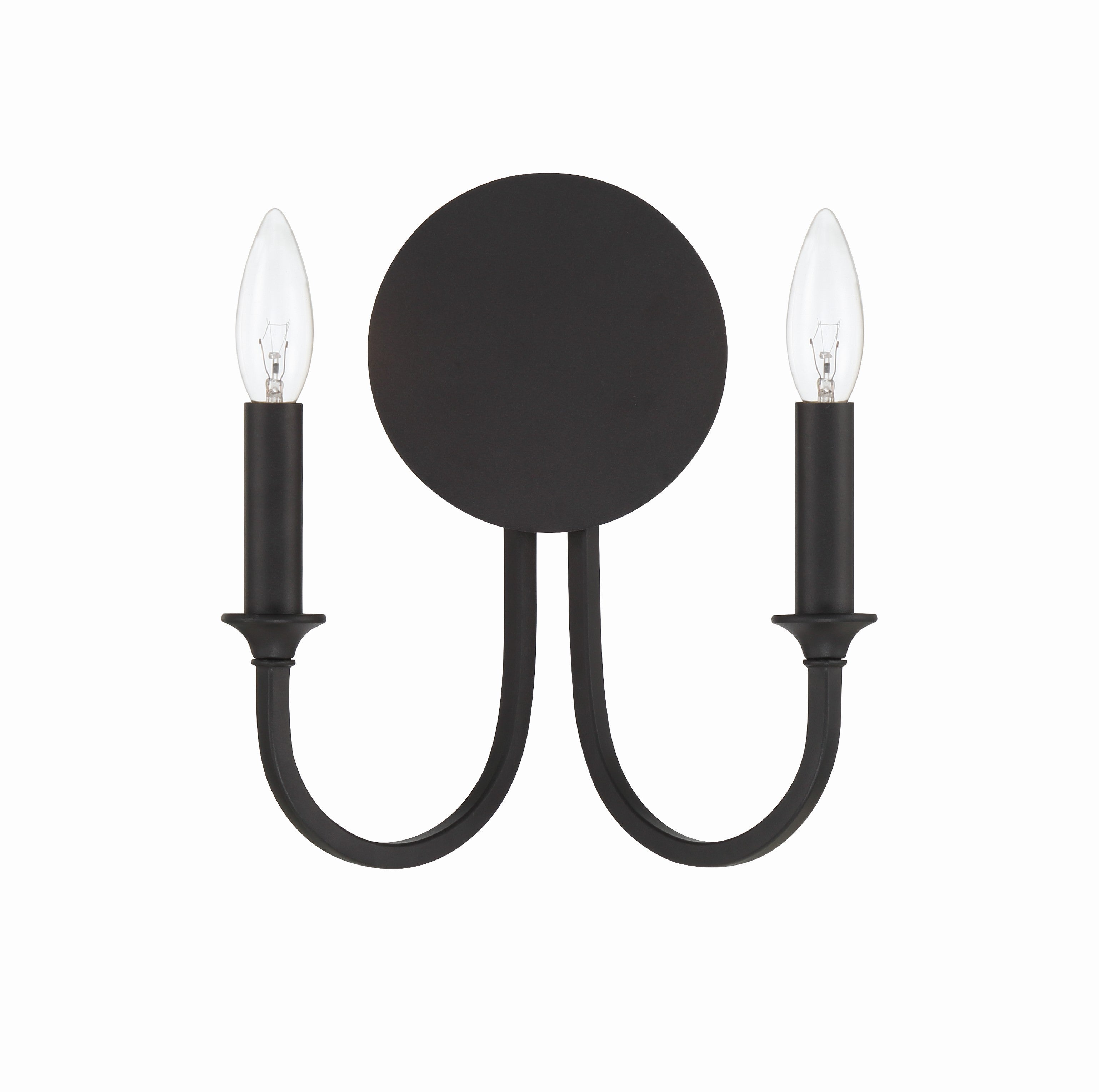 Crystorama Payton PAY-922-BF – 13.5 Inch – 2 Light – Sconce – Black Forged – Damp Rated