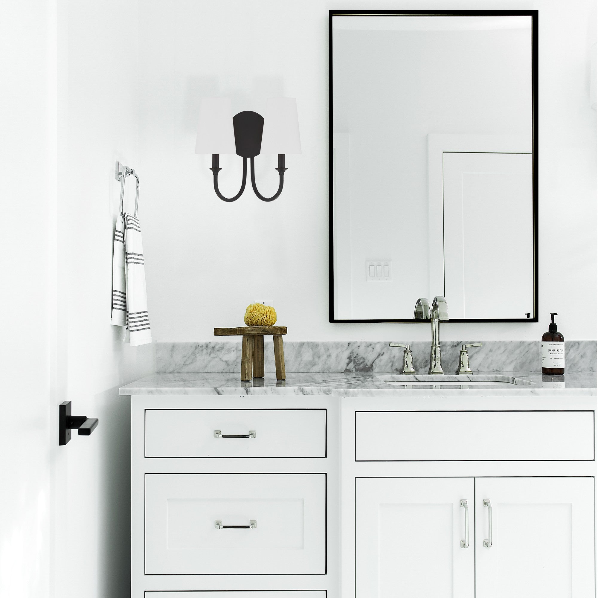 Crystorama Payton PAY-922-BF – 13.5 Inch – 2 Light – Sconce – Black Forged – Damp Rated