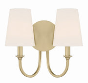 Crystorama Payton PAY-922-VG – 13.5 Inch – 2 Light – Sconce – Vibrant Gold – Damp Rated