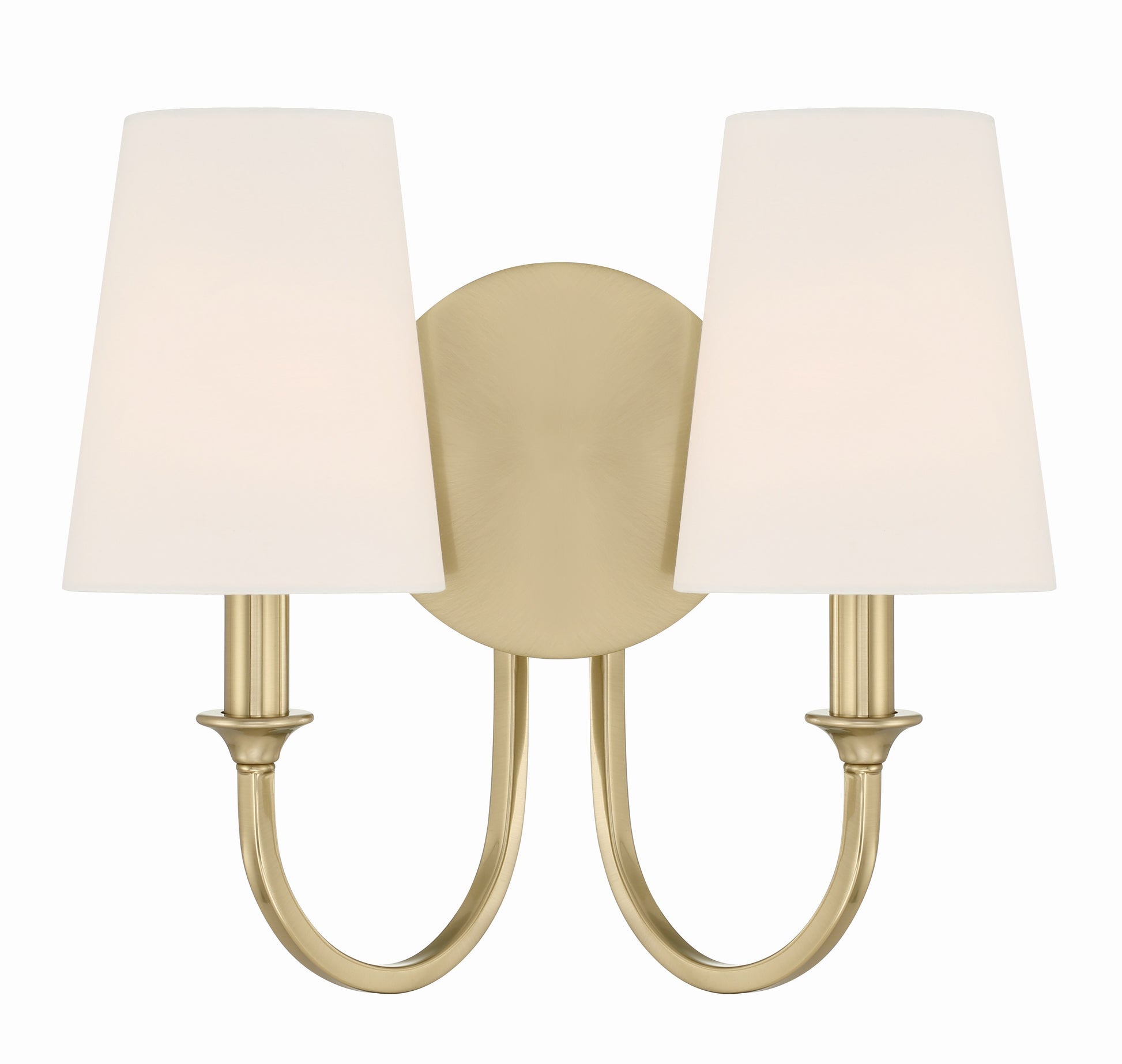 Crystorama Payton PAY-922-VG – 13.5 Inch – 2 Light – Sconce – Vibrant Gold – Damp Rated