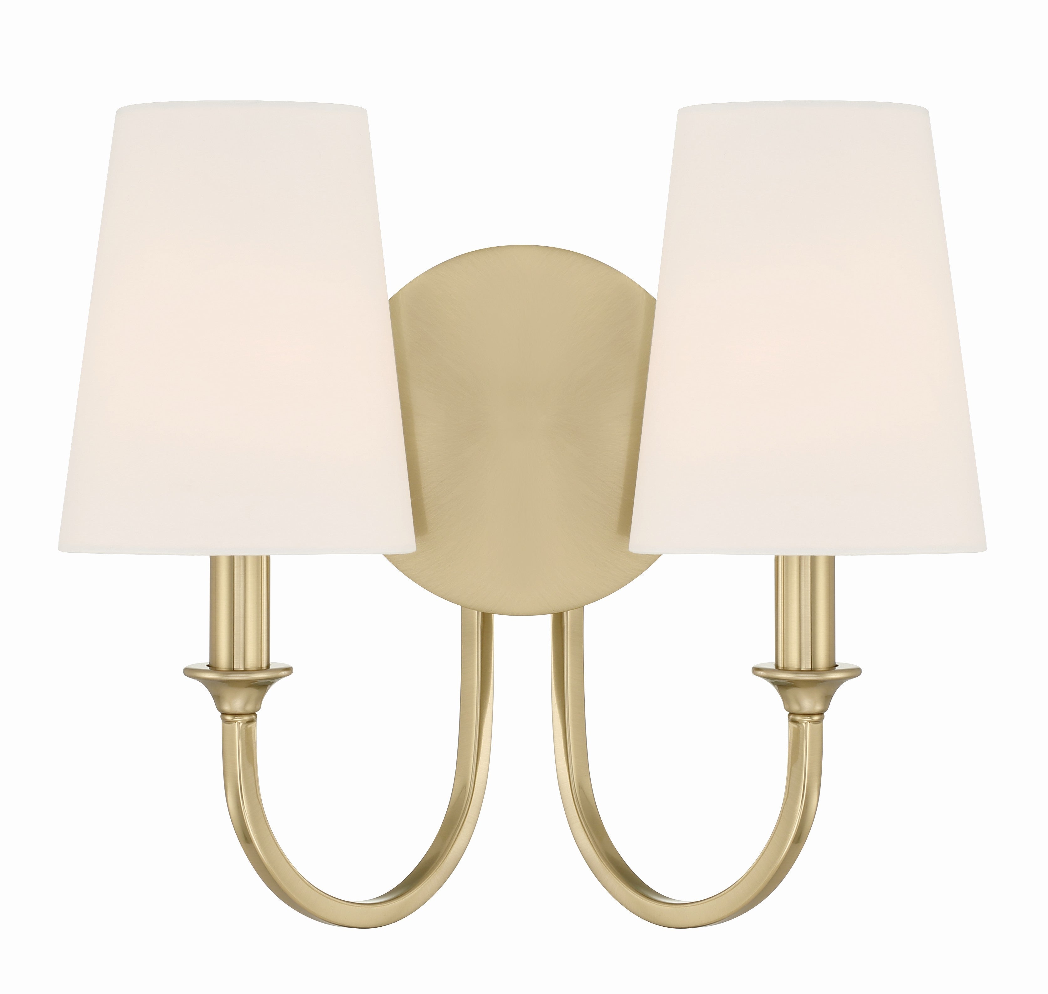 Crystorama Payton PAY-922-VG – 13.5 Inch – 2 Light – Sconce – Vibrant Gold – Damp Rated