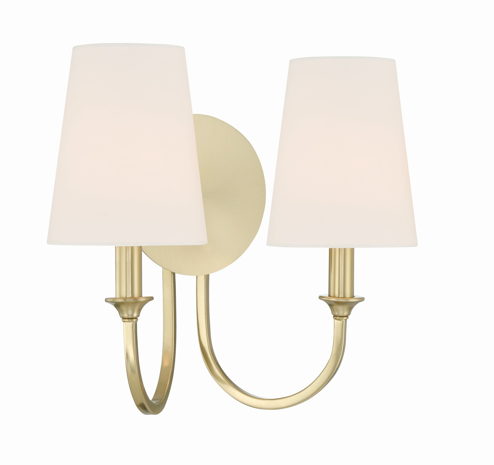 Crystorama Payton PAY-922-VG – 13.5 Inch – 2 Light – Sconce – Vibrant Gold – Damp Rated