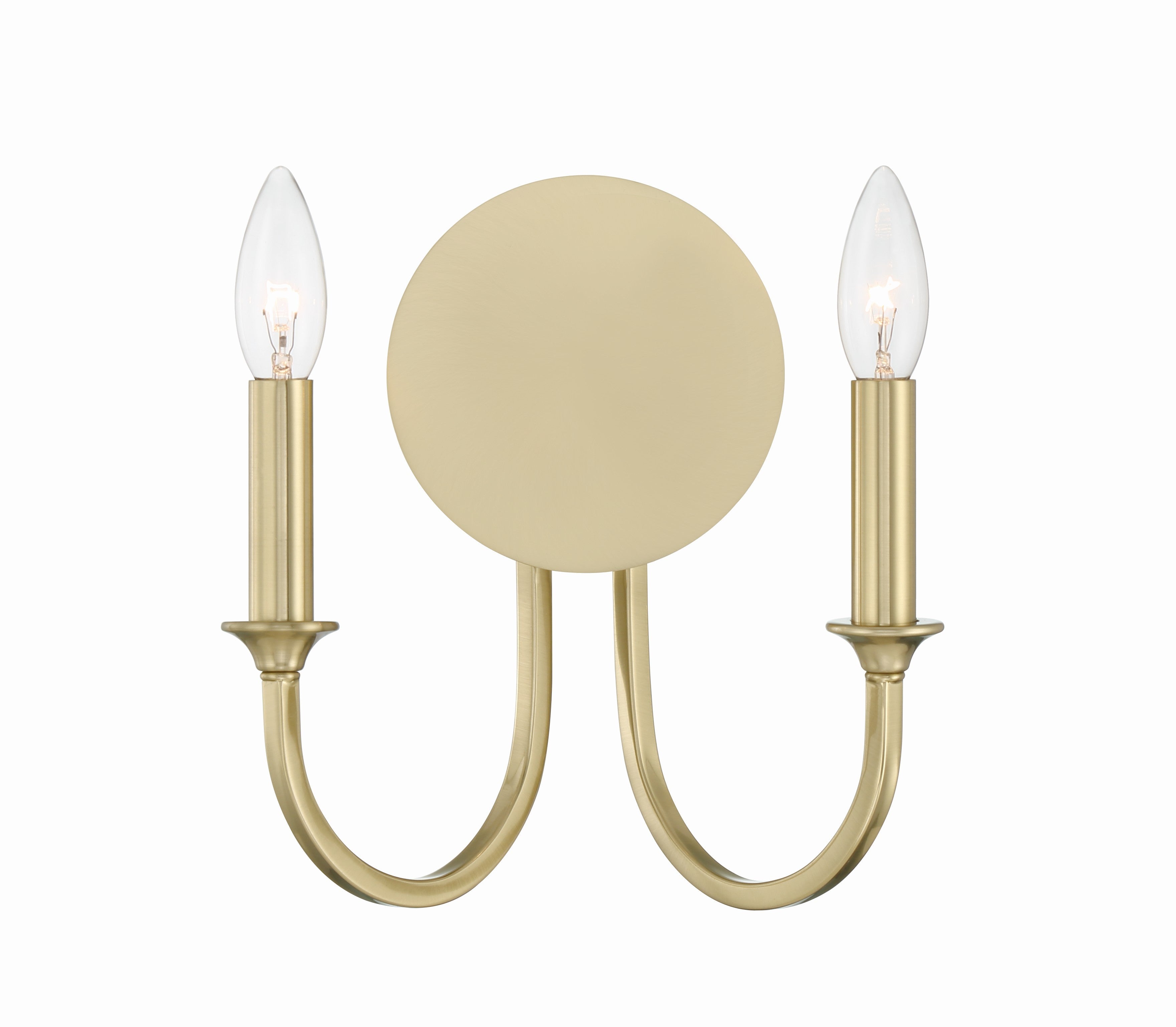 Crystorama Payton PAY-922-VG – 13.5 Inch – 2 Light – Sconce – Vibrant Gold – Damp Rated