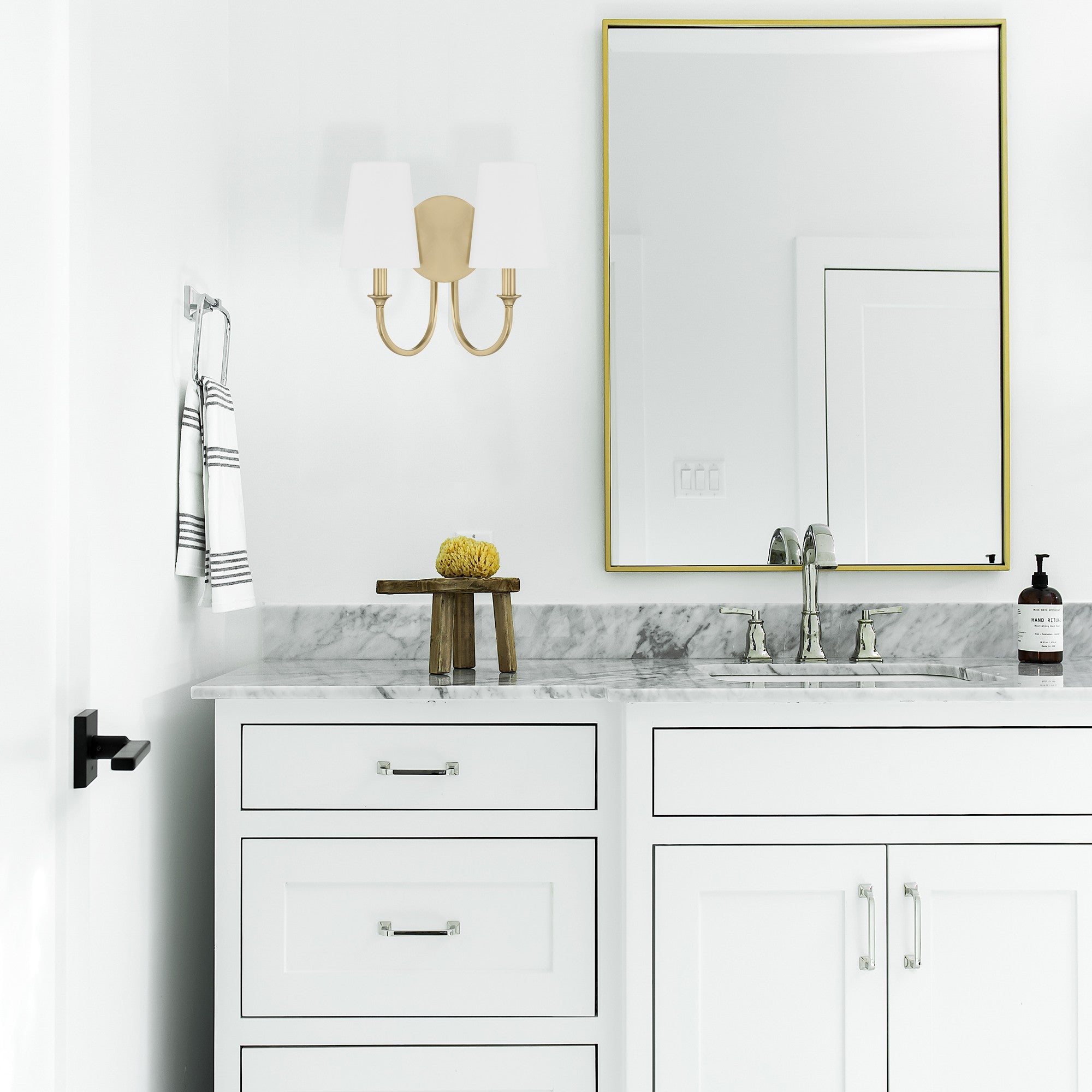 Crystorama Payton PAY-922-VG – 13.5 Inch – 2 Light – Sconce – Vibrant Gold – Damp Rated