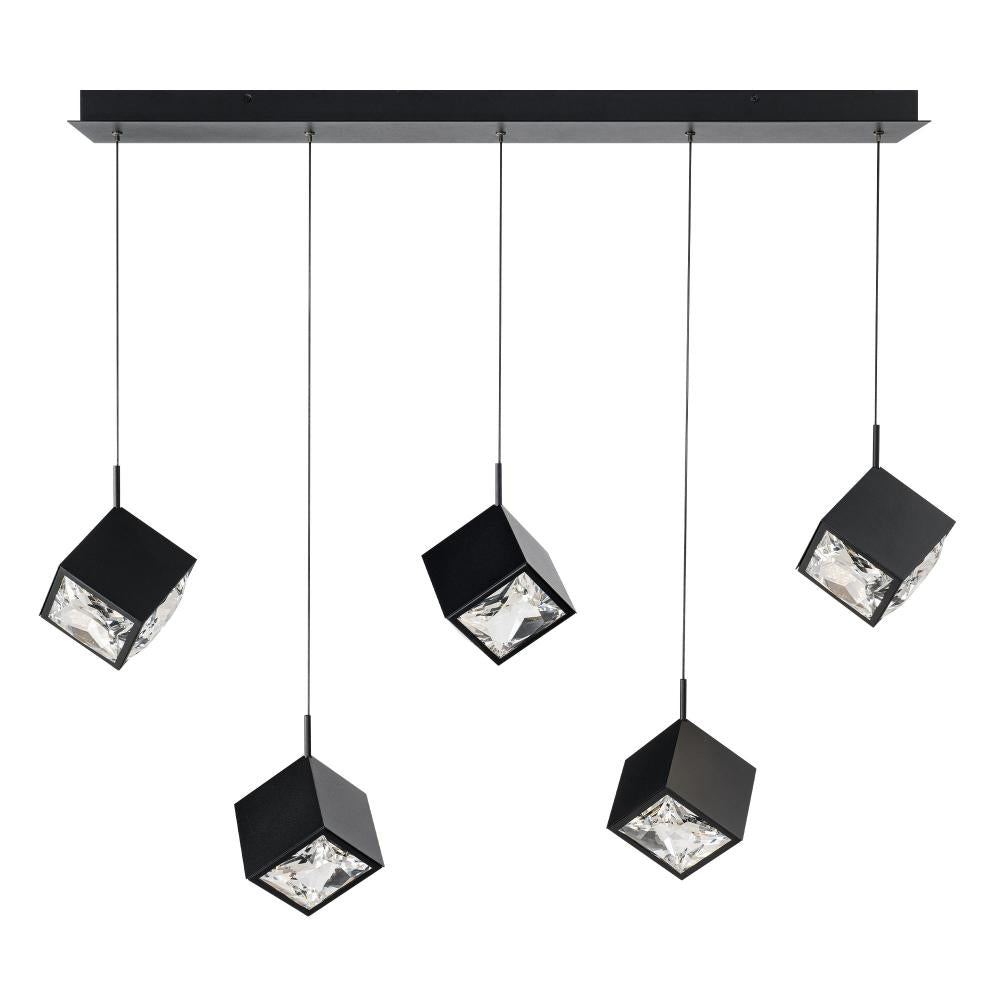 WAC Lighting PD-29305L-BK Chandelier Craftsman Mission - Black