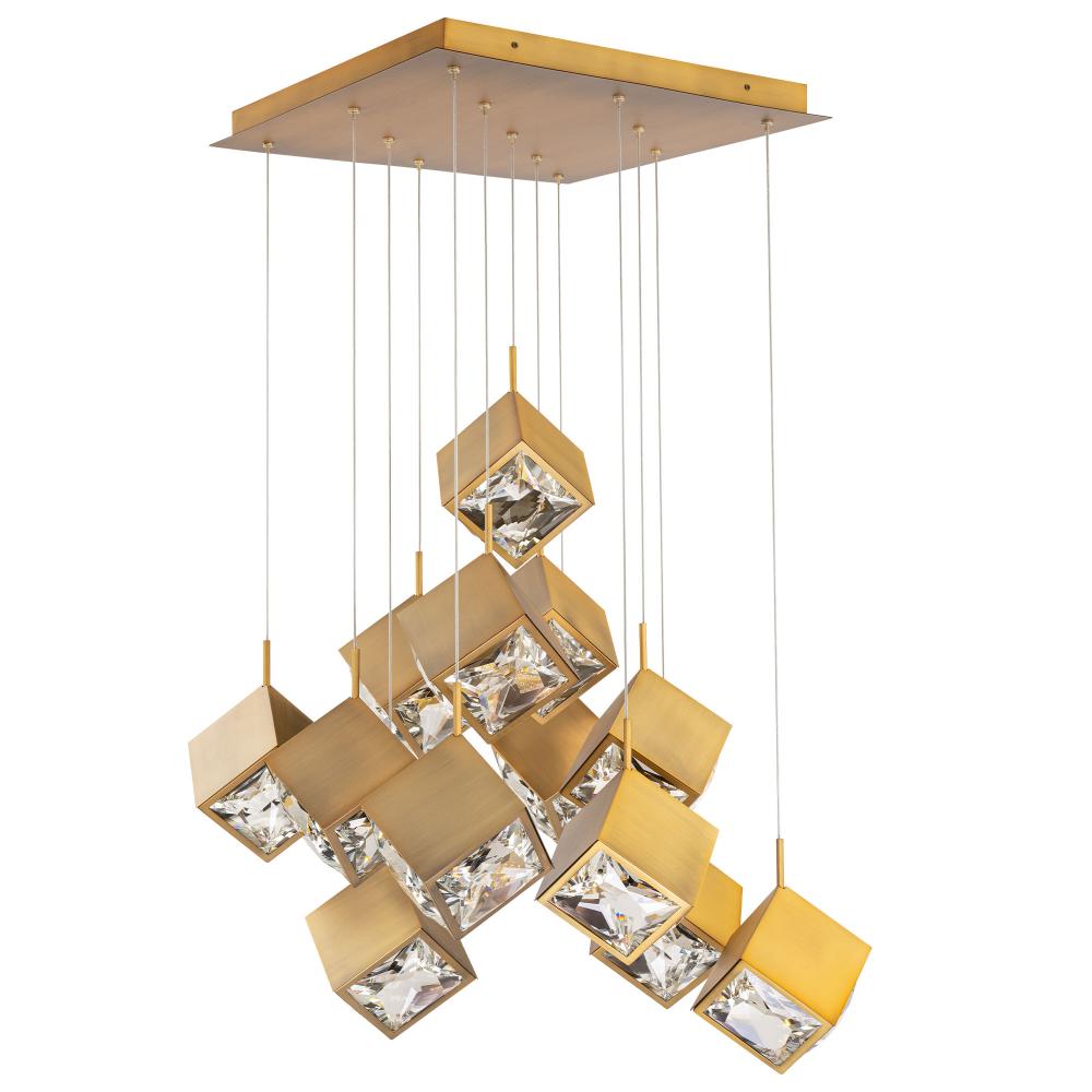 WAC Lighting PD-29313S-AB Chandelier Craftsman Mission - Aged Brass