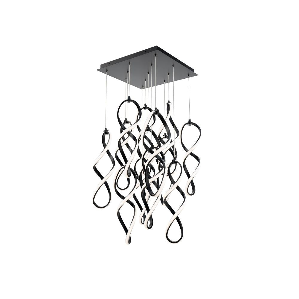 WAC Lighting PD-47813S-BK Chandelier Craftsman Mission - Black