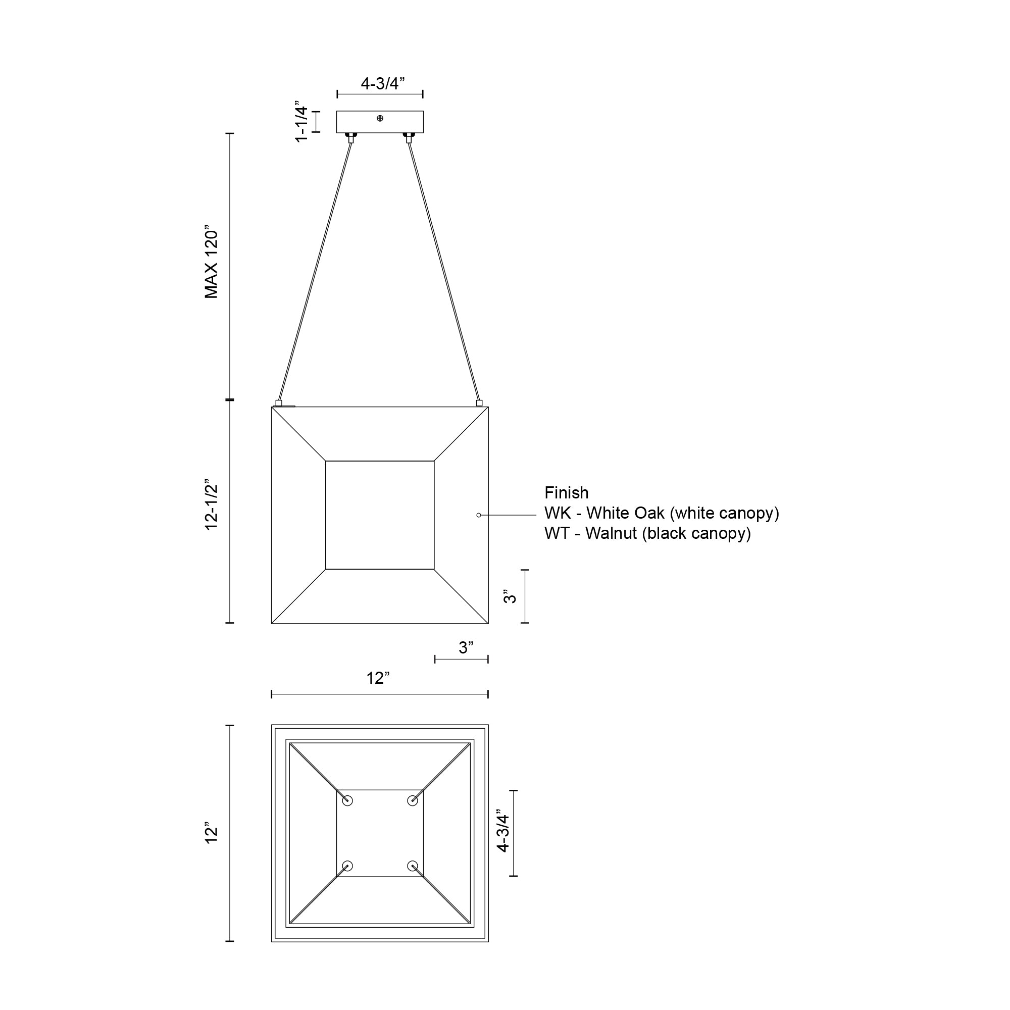 Morina 12-in Walnut LED Pendant