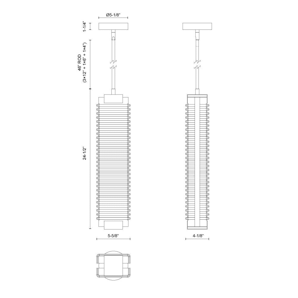 Alora Lighting ALAI PD374624UBCR-UNV Pendant - Urban Bronze