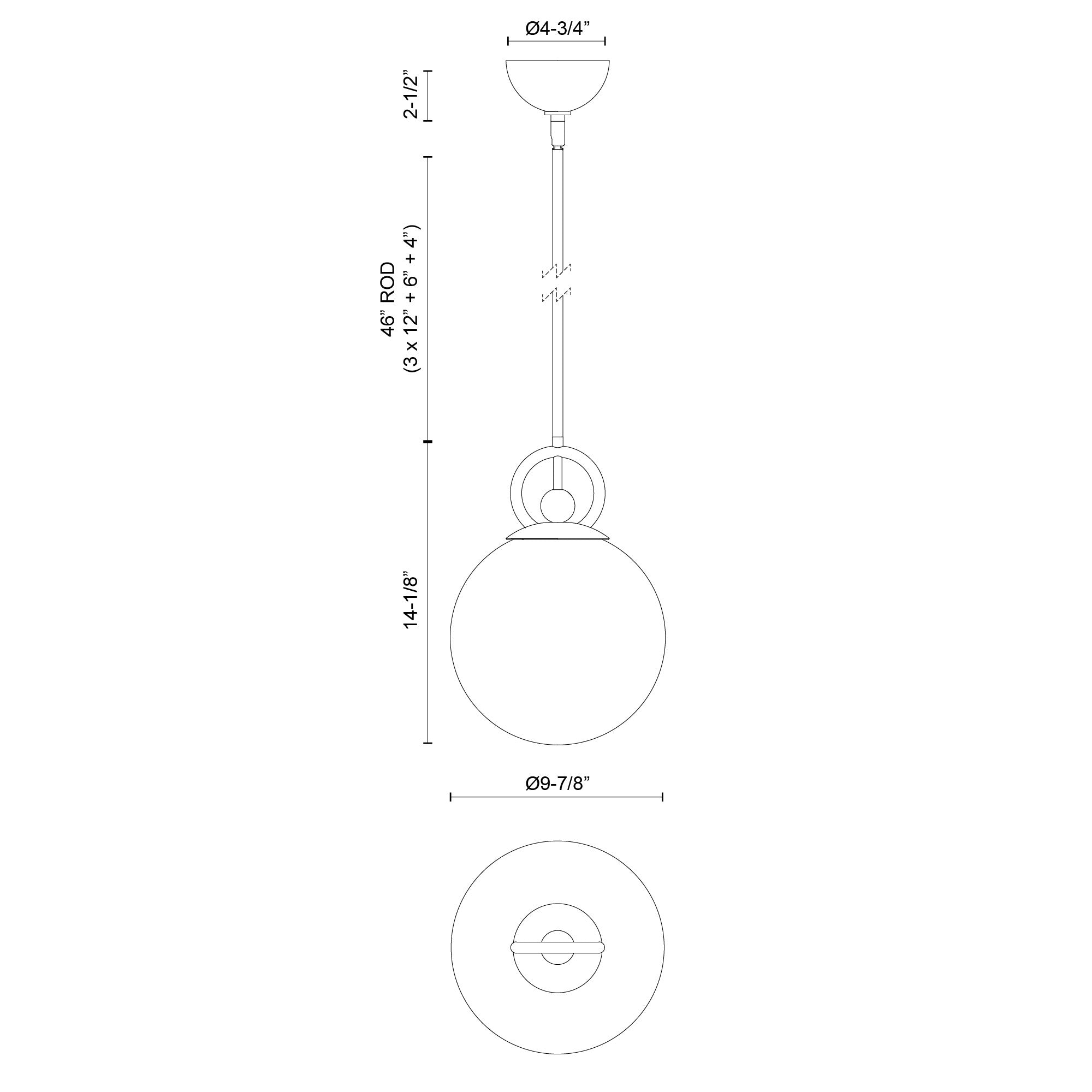 Fiore 10-in Matte Black/Glossy Opal Glass 1 Light Pendant