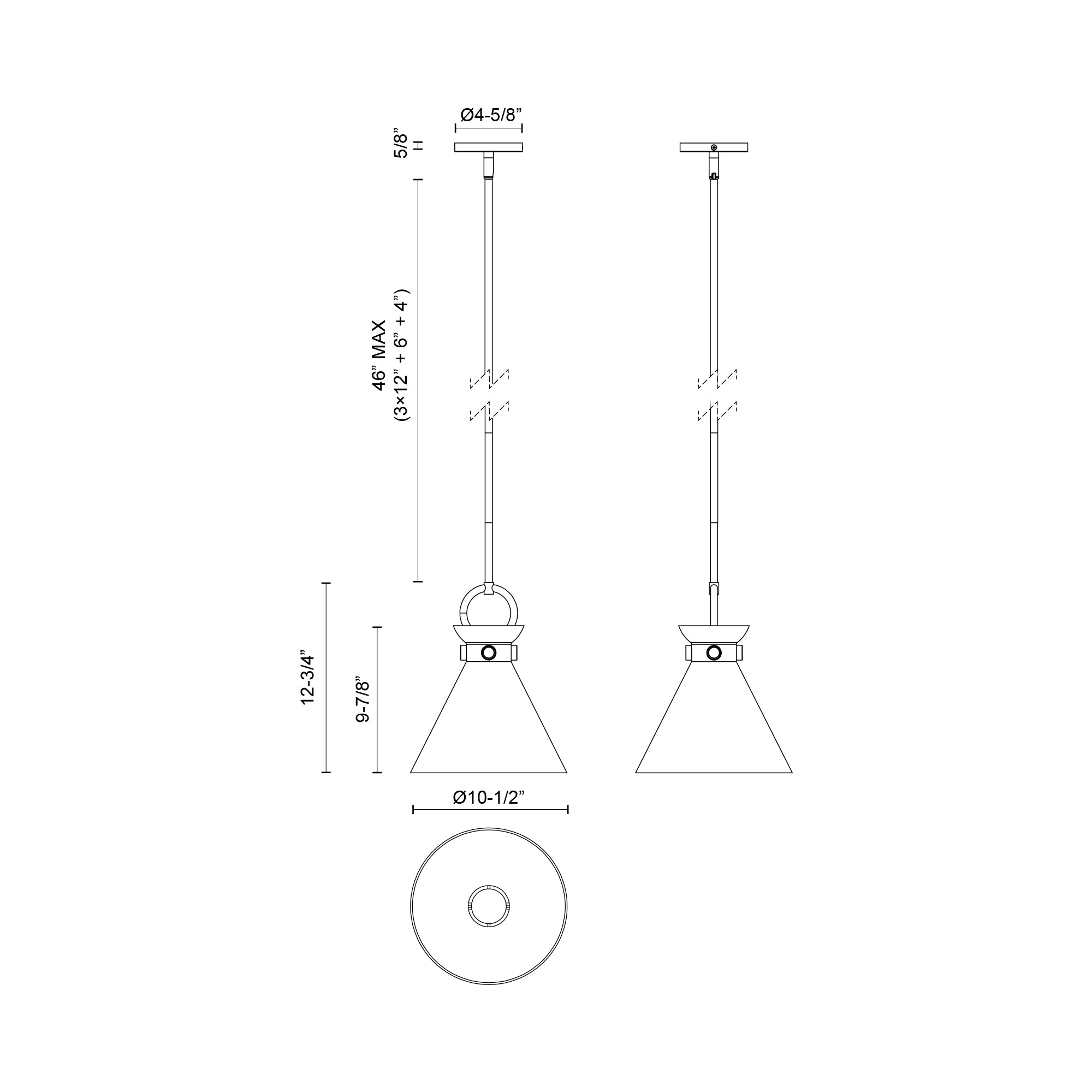 Emerson 11-in Matte Black/Smoked 1 Light Pendant