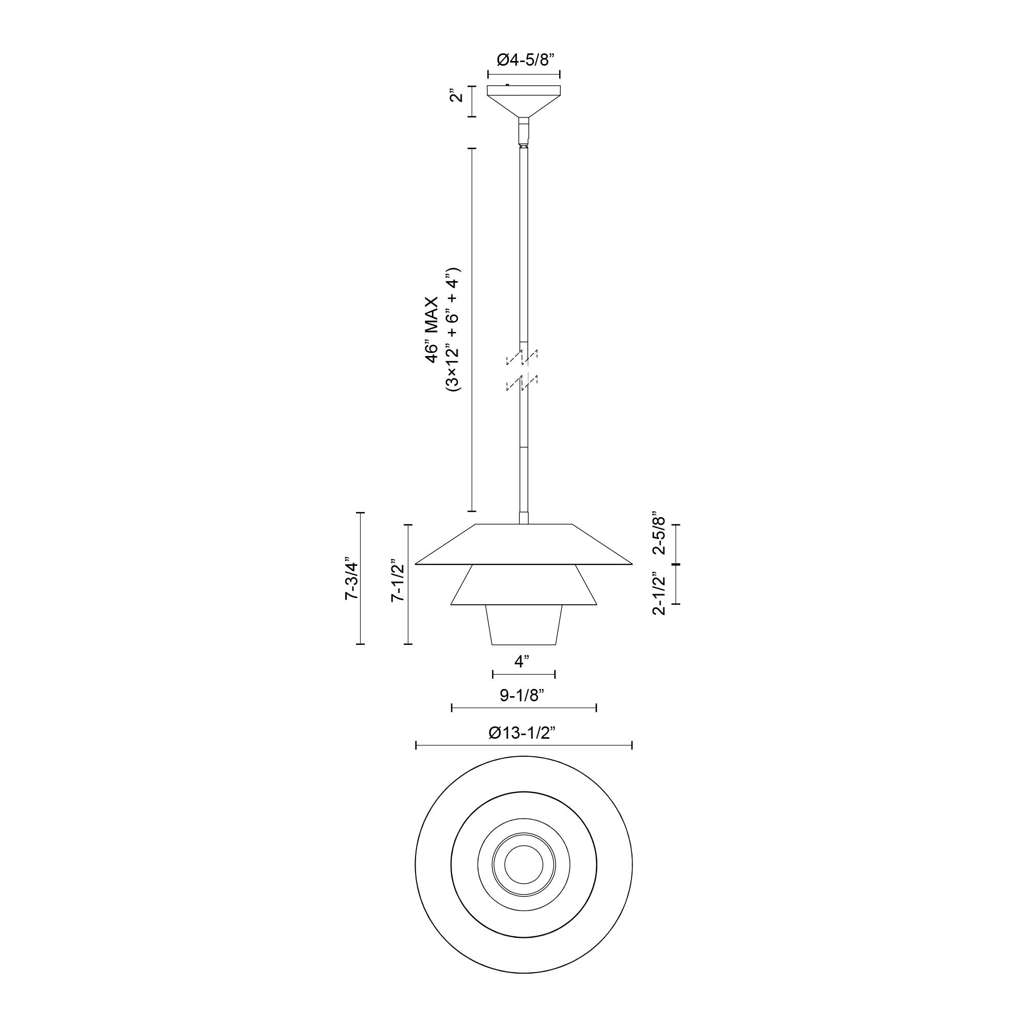 Tetsu 13-in Matte Black/Clear Glass 1 Light Pendant