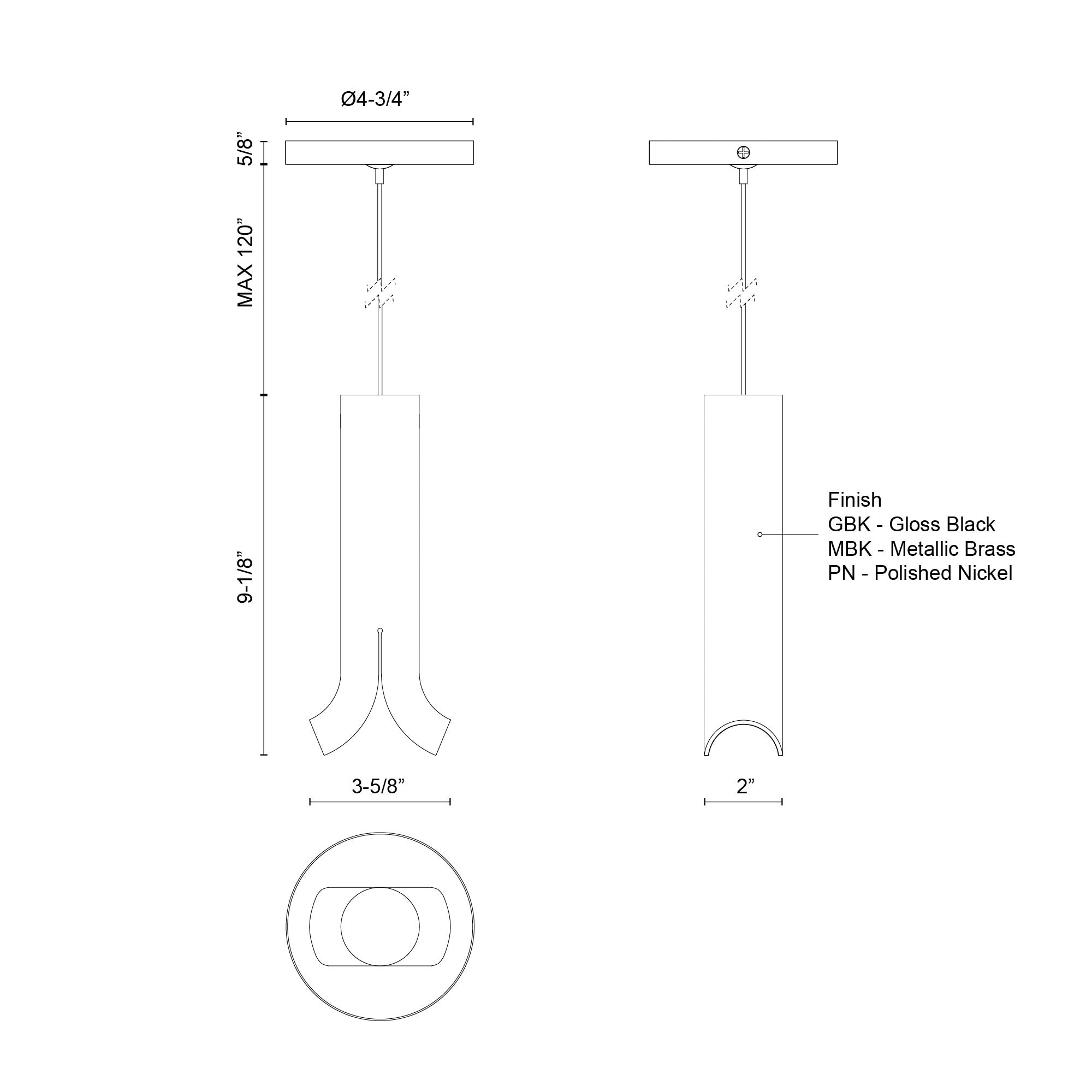 Husk 9-in Polished Nickel LED Pendant