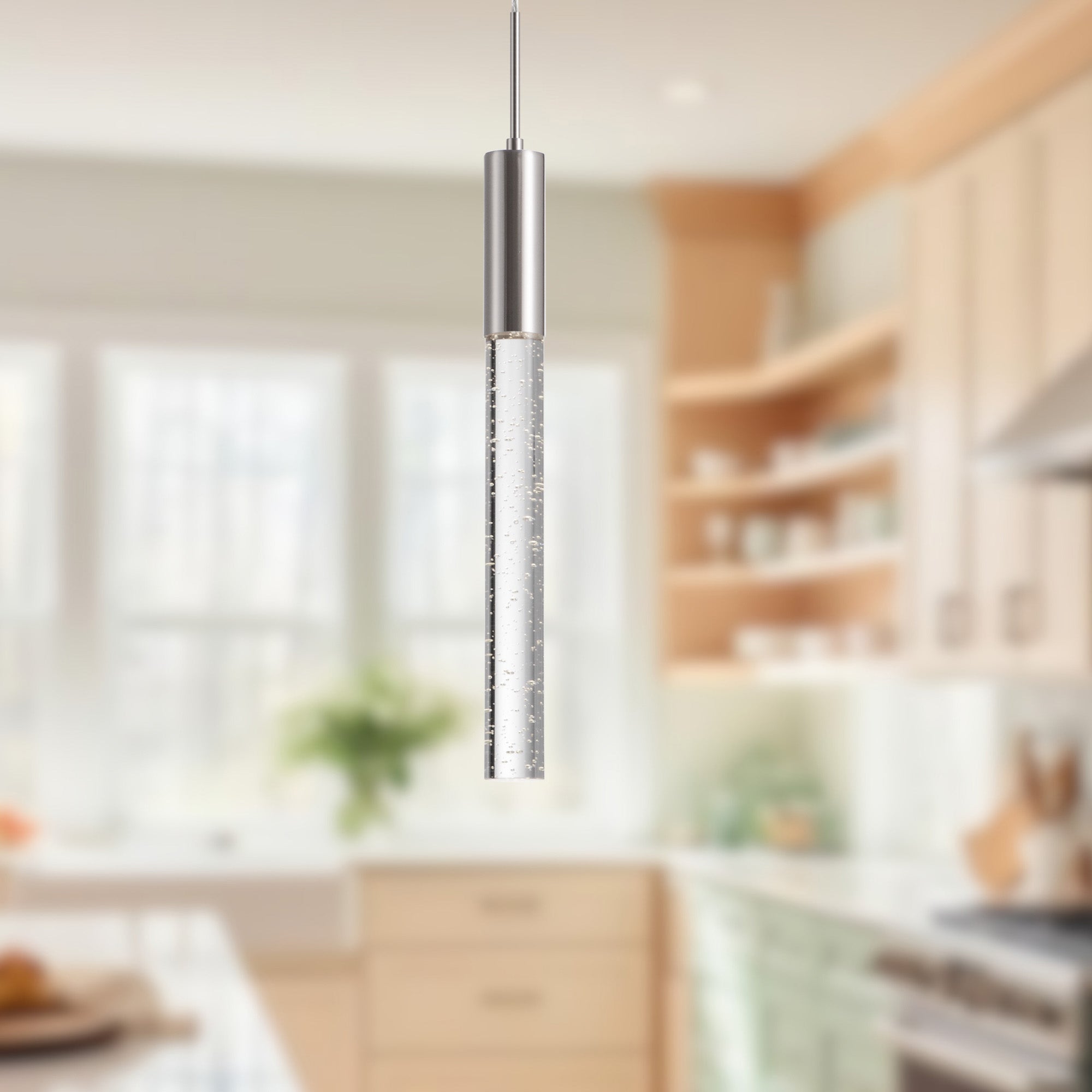 Pendula 21-in Brushed Nickel LED Pendant