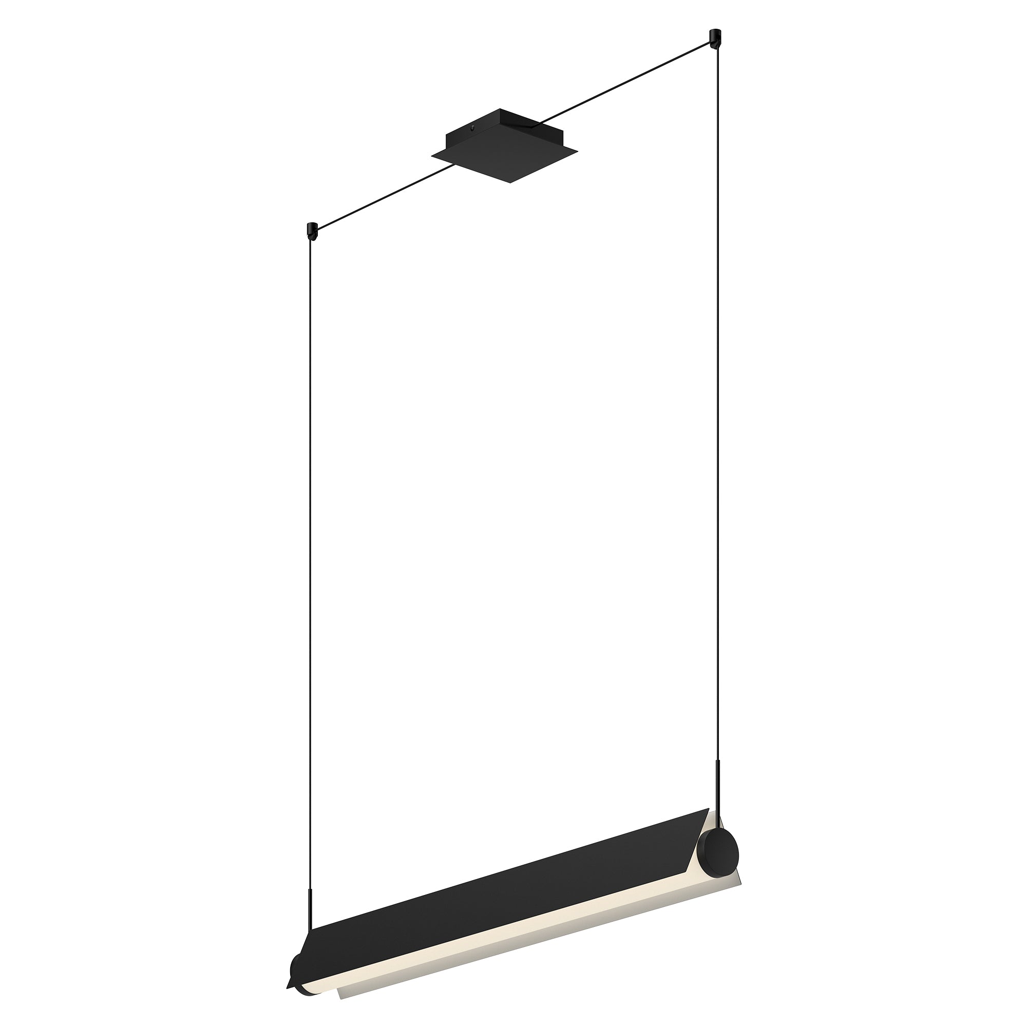 Phoenix 36-in Black/White LED Linear Pendant