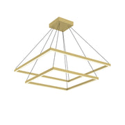Piazza 32-in Brushed Gold LED Chandeliers