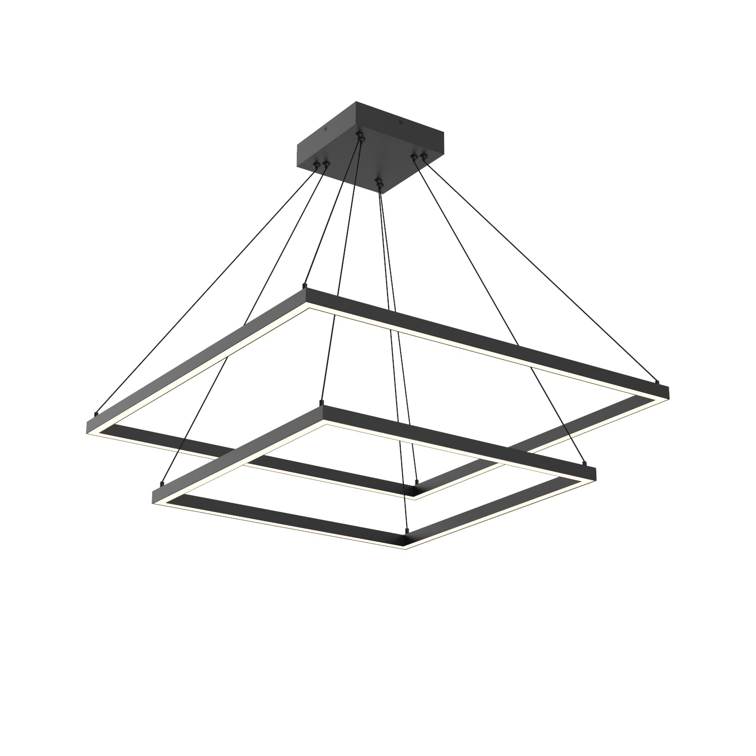 Piazza 32-in Black LED Chandeliers