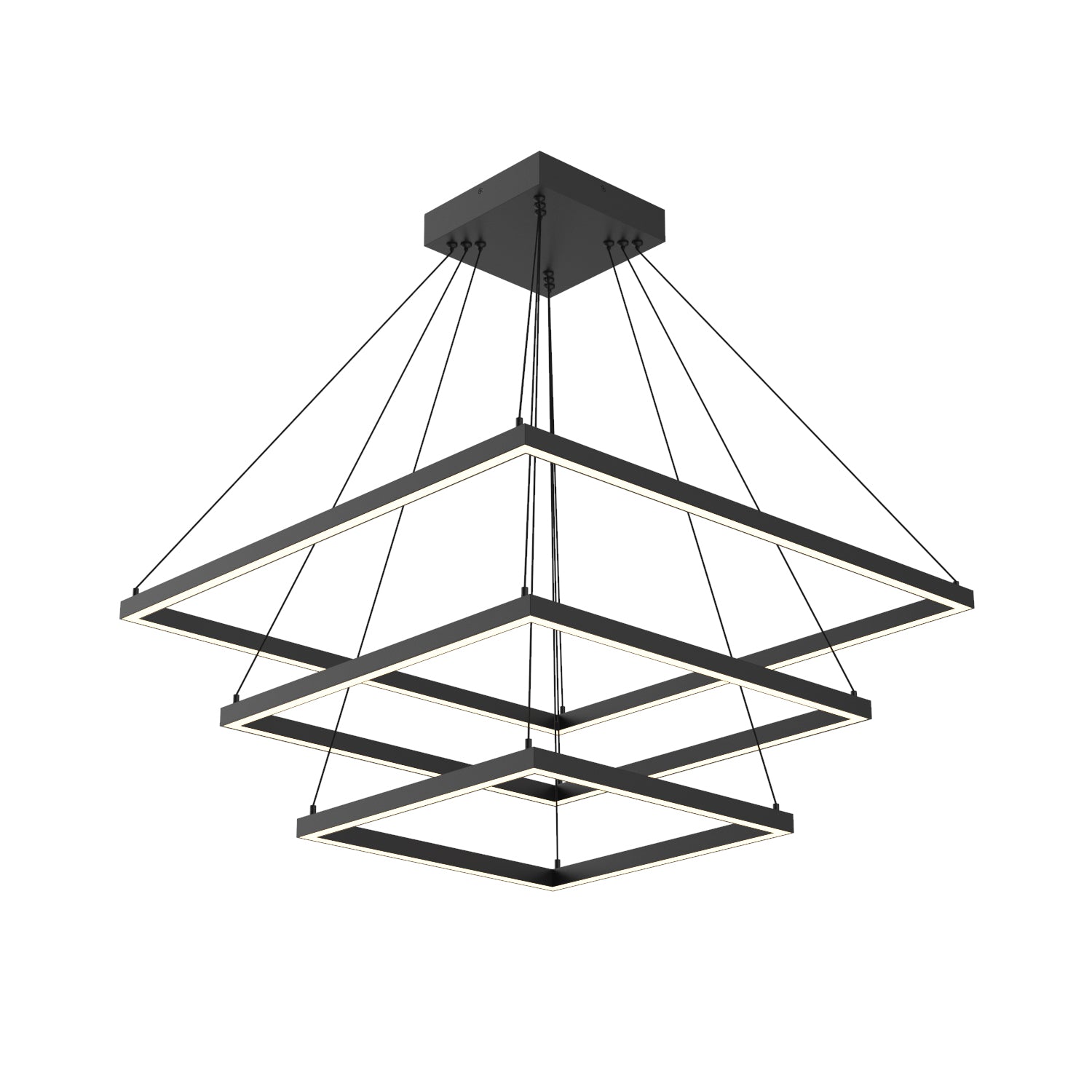 Piazza 32-in Black LED Chandeliers