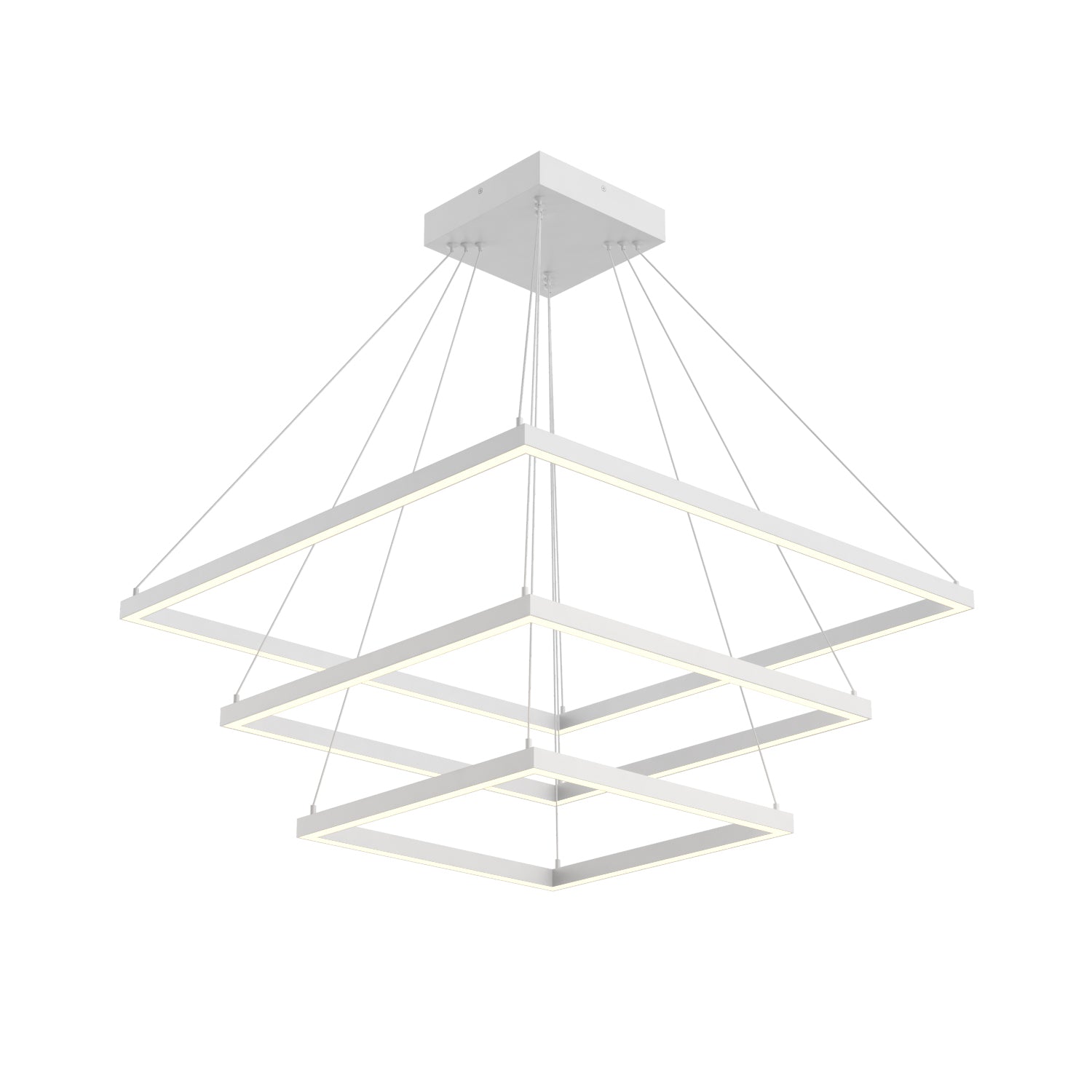 Piazza 32-in White LED Chandeliers