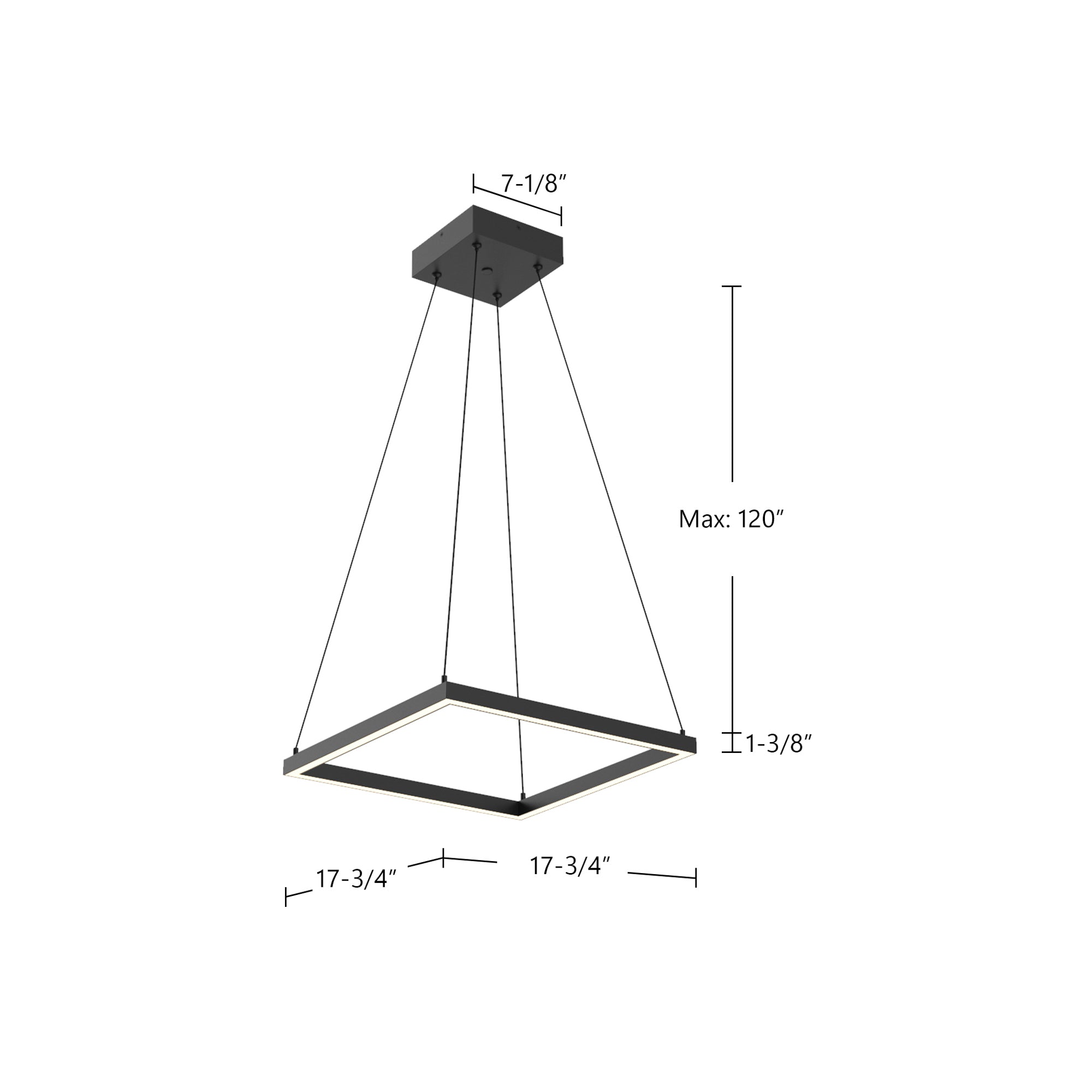 Piazza 18-in White LED Pendant