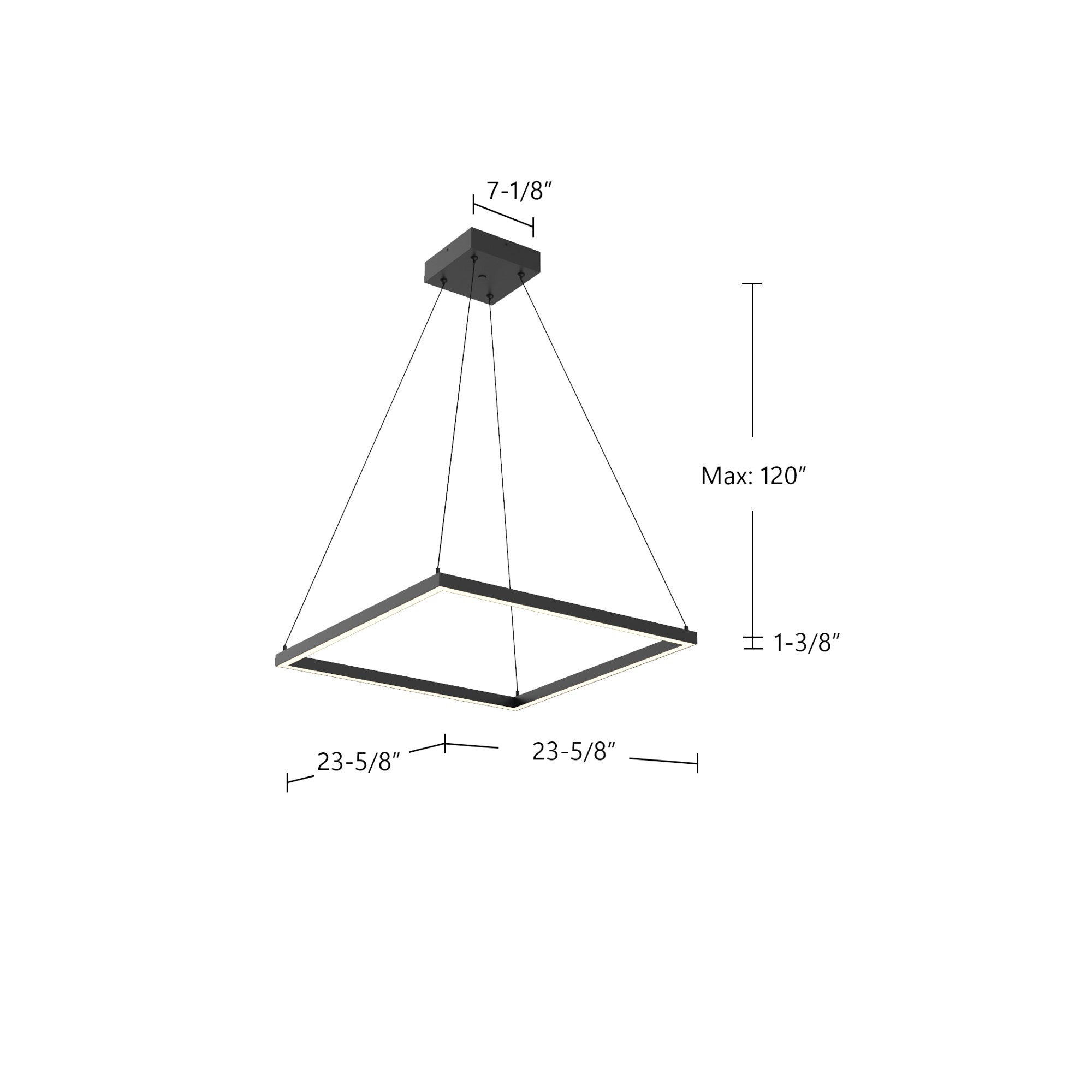 Piazza 24-in White LED Pendant