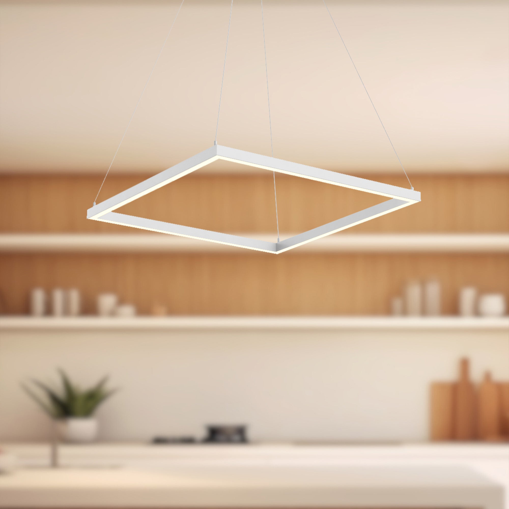 Piazza 24-in White LED Pendant