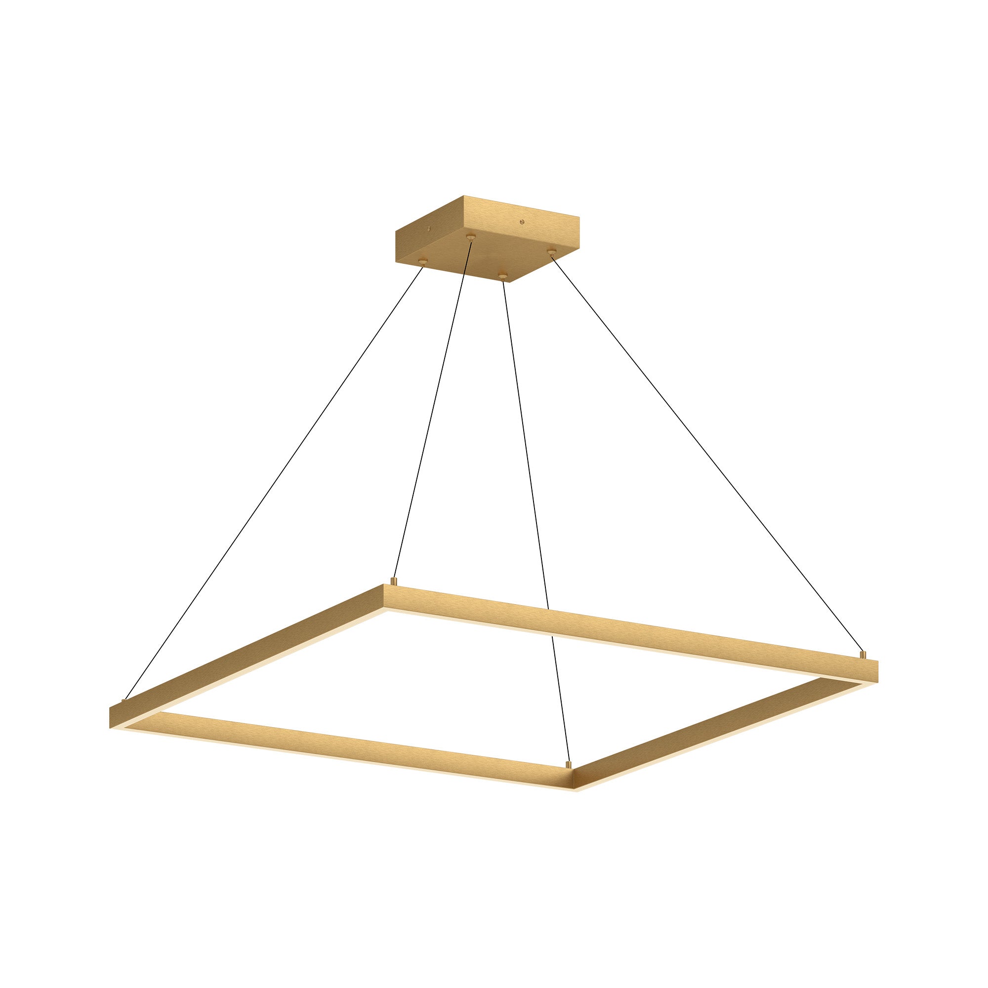Piazza 36-in Brushed Gold LED Pendant