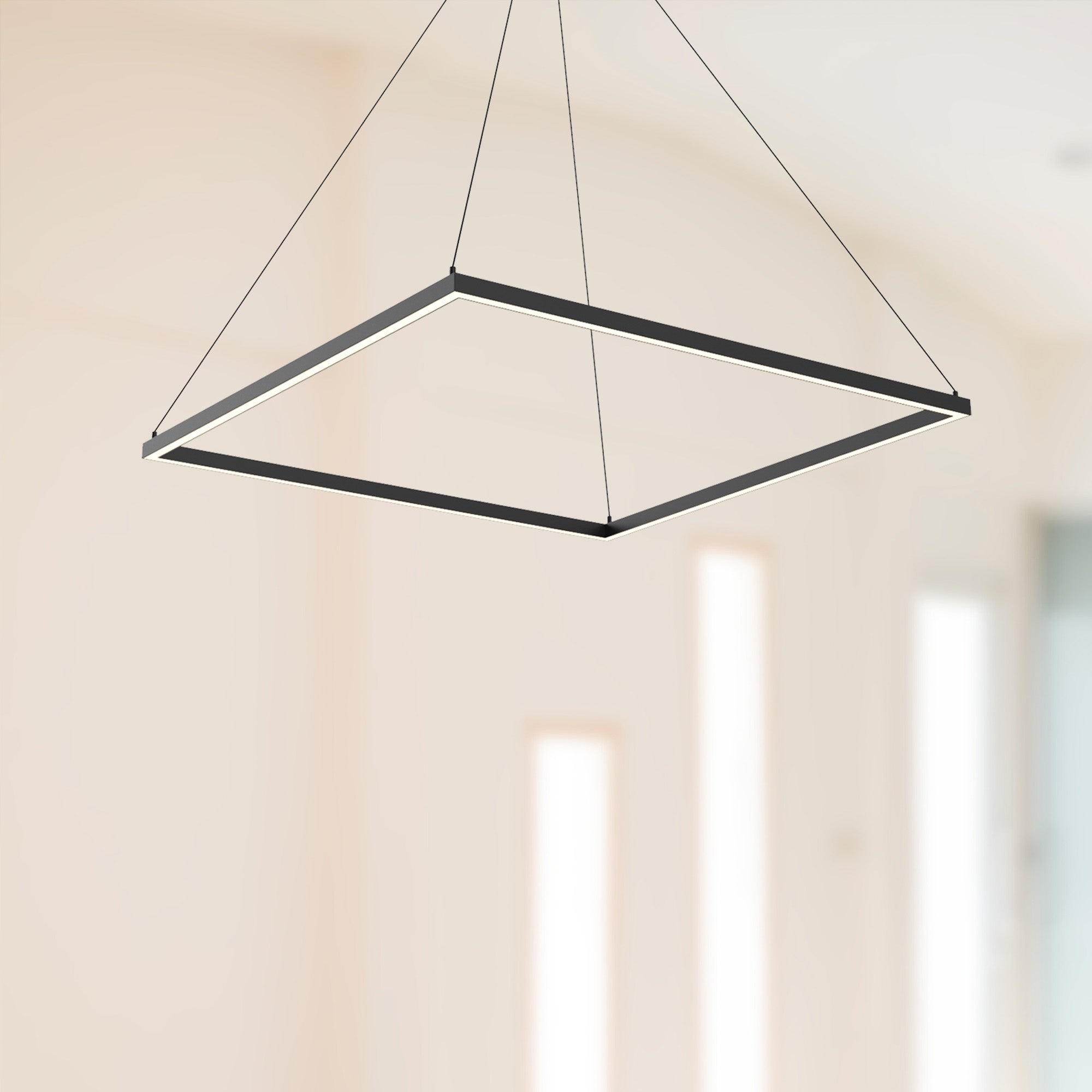 Piazza 36-in Black LED Pendant