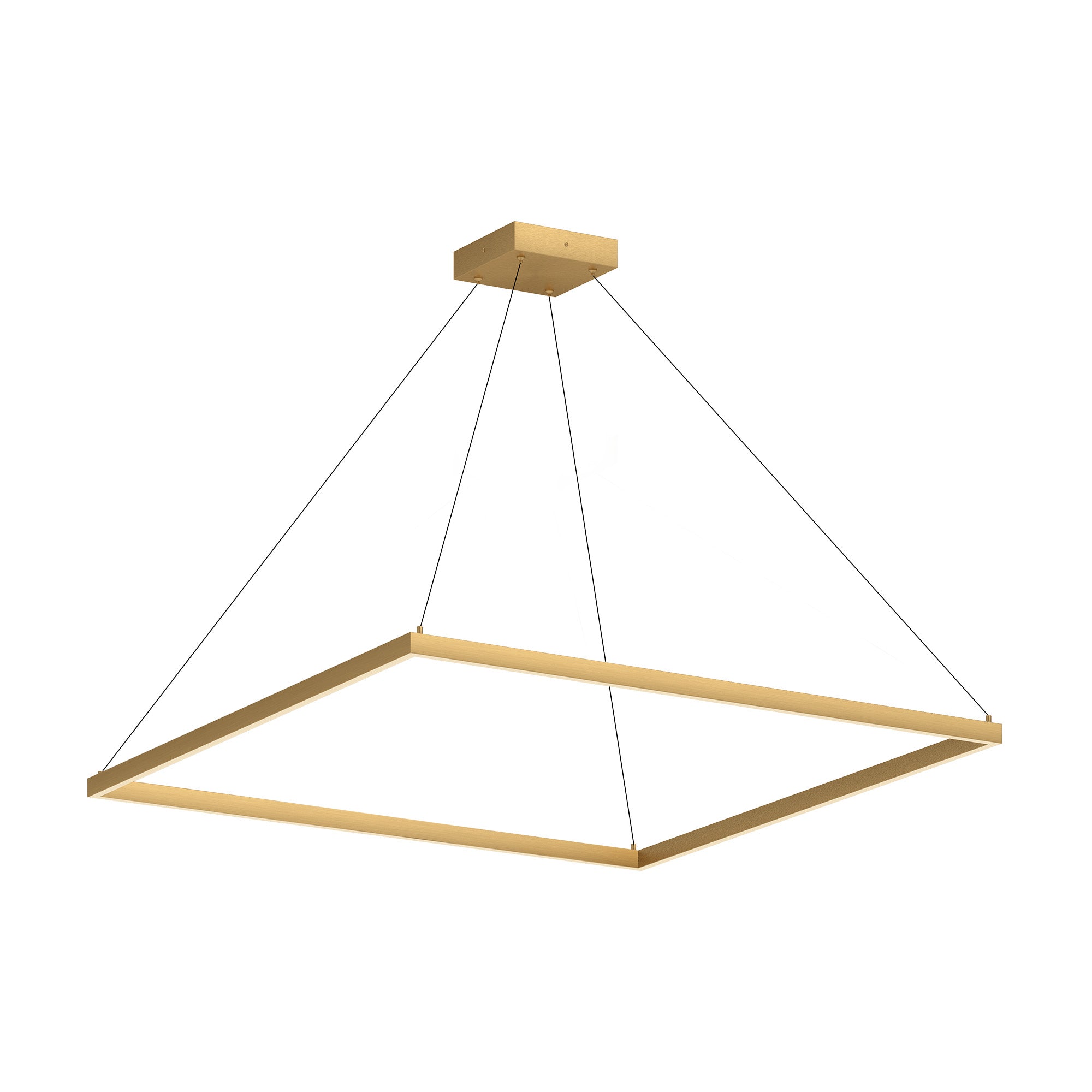 Piazza 48-in Brushed Gold LED Pendant
