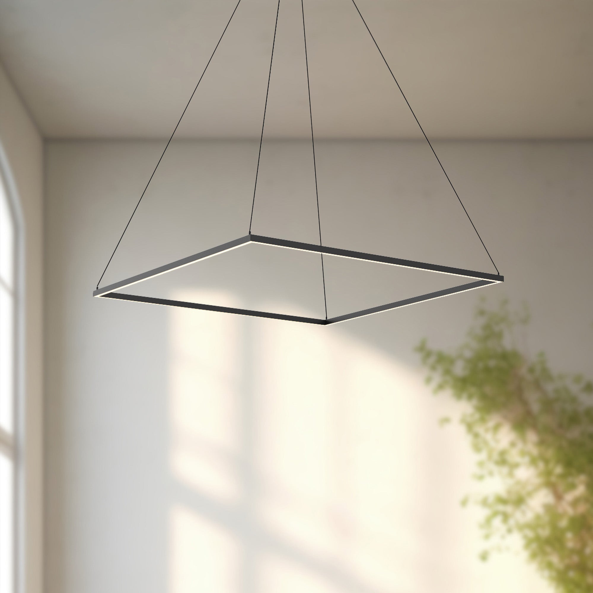 Piazza 48-in Black LED Pendant