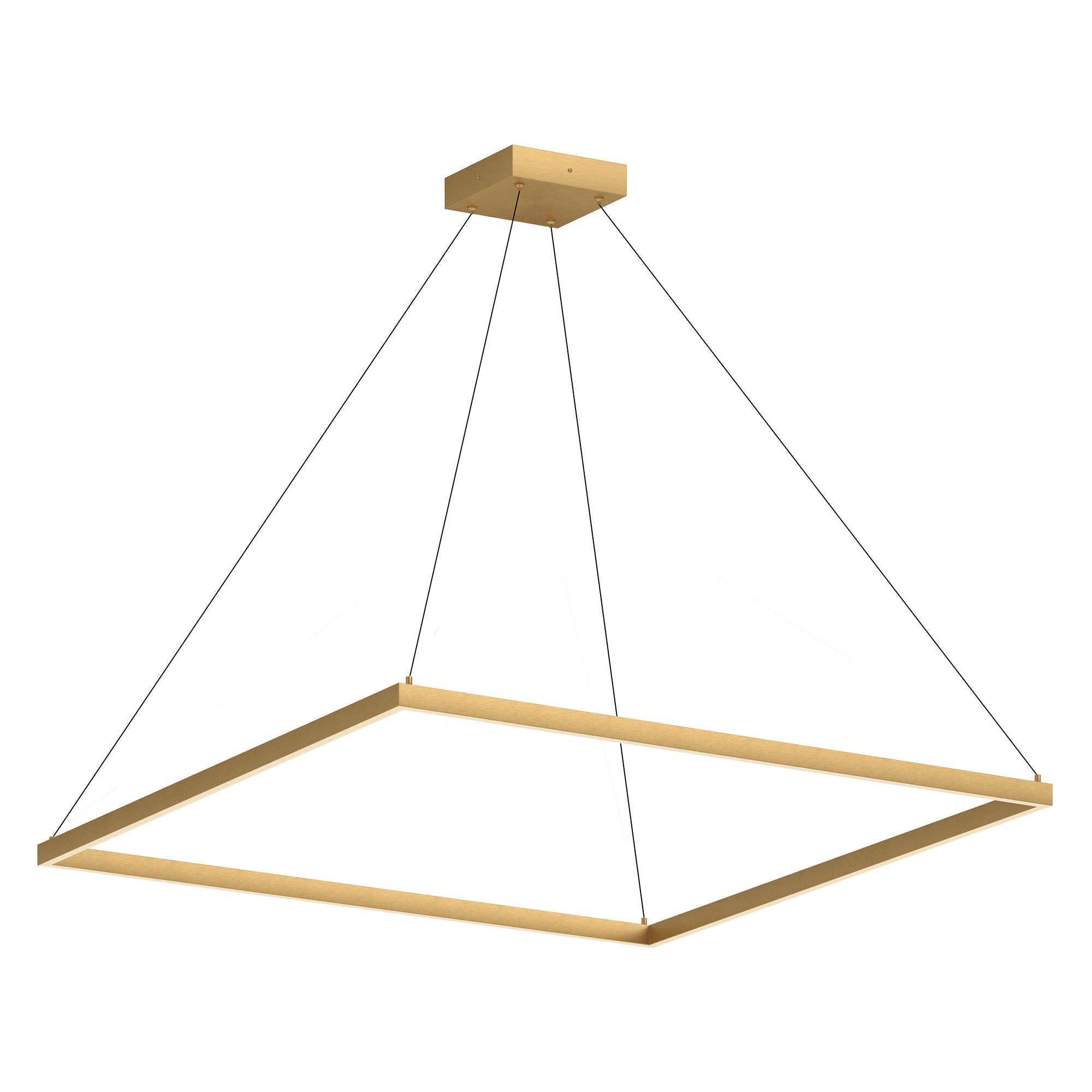 Piazza 72-in Brushed Gold LED Pendant
