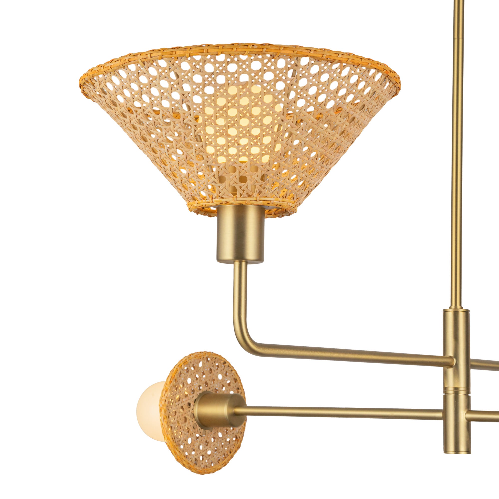Piper 38-in Brushed Gold Socket Chandelier