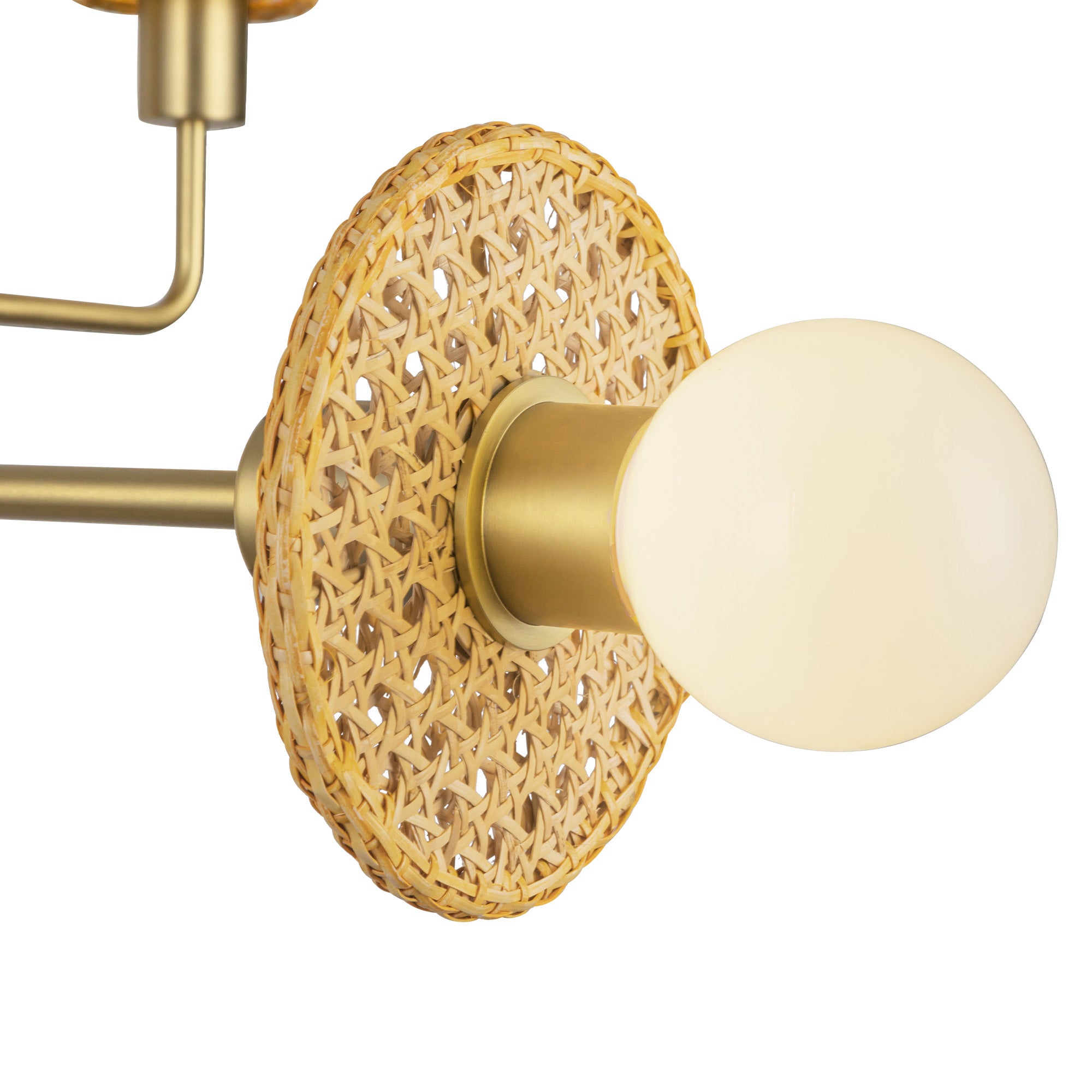 Piper 38-in Brushed Gold Socket Chandelier
