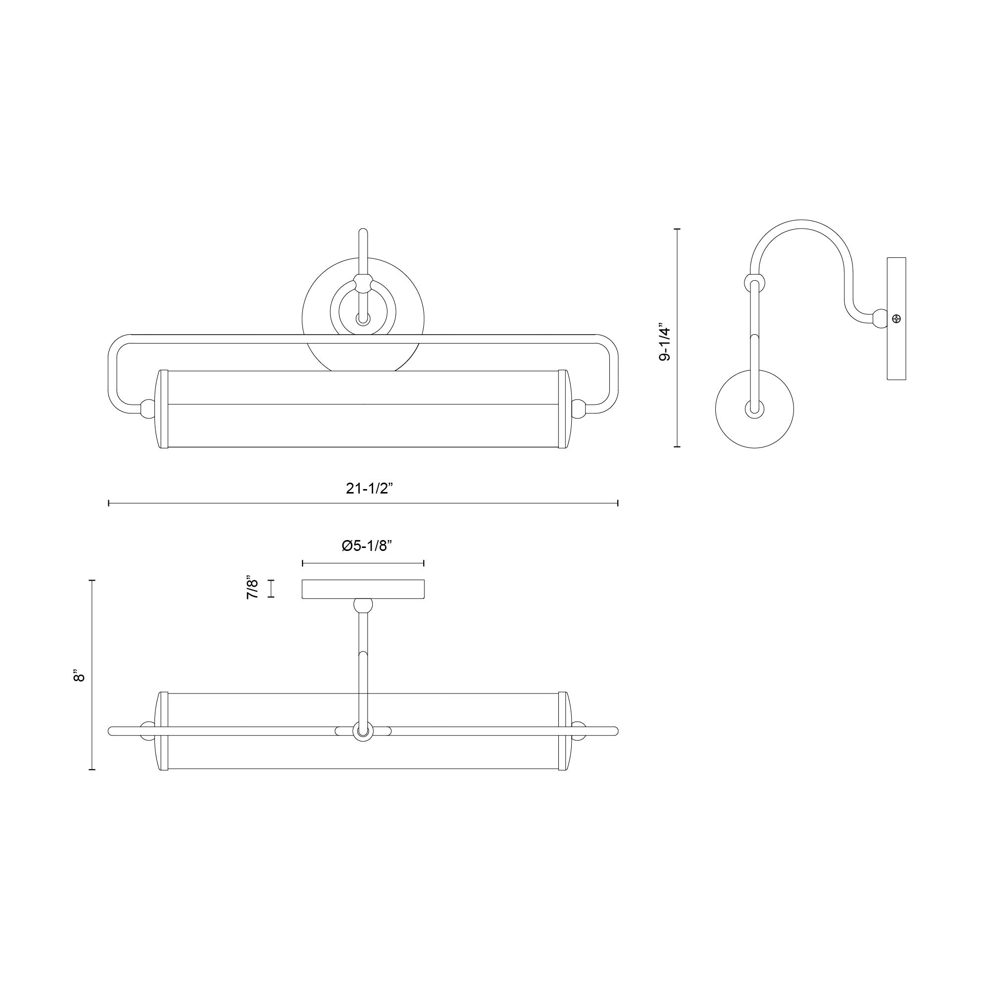 Ellen 21-in Brushed Gold LED Wall/Picture Light